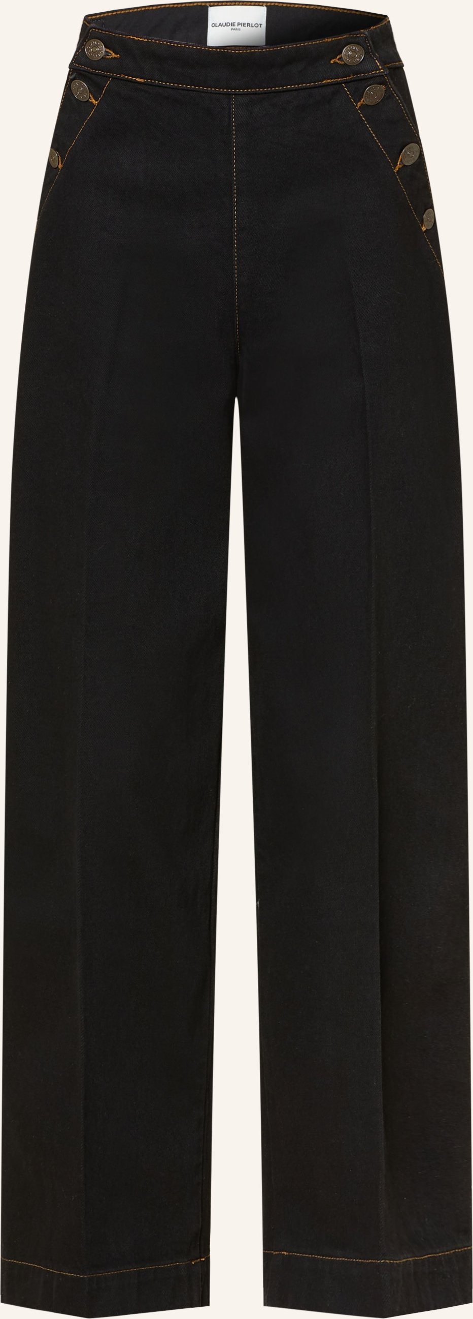 Claudie Pierlot Wide Leg Jeans schwarz