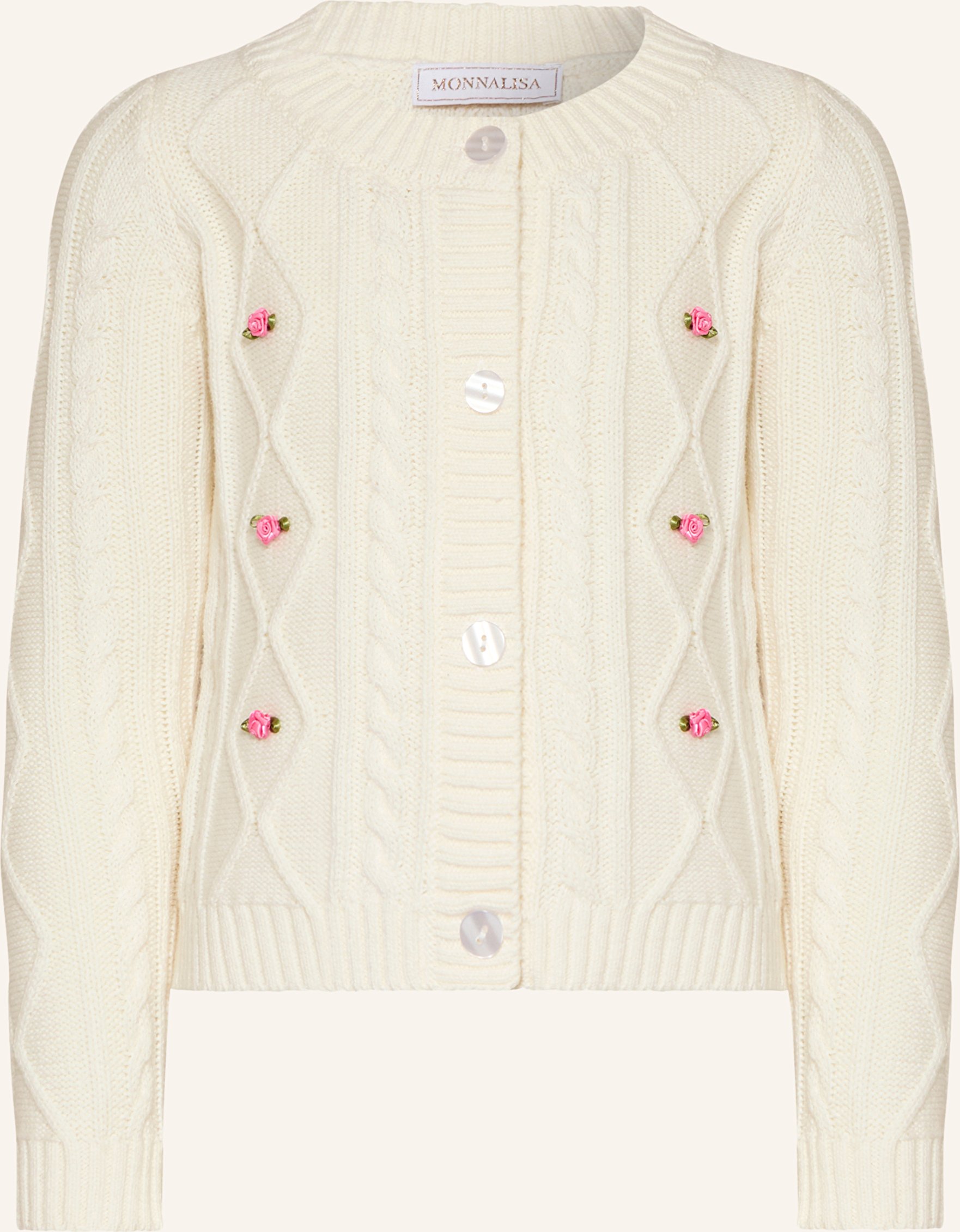 Thumbnail - Monnalisa Strickjacke weiss