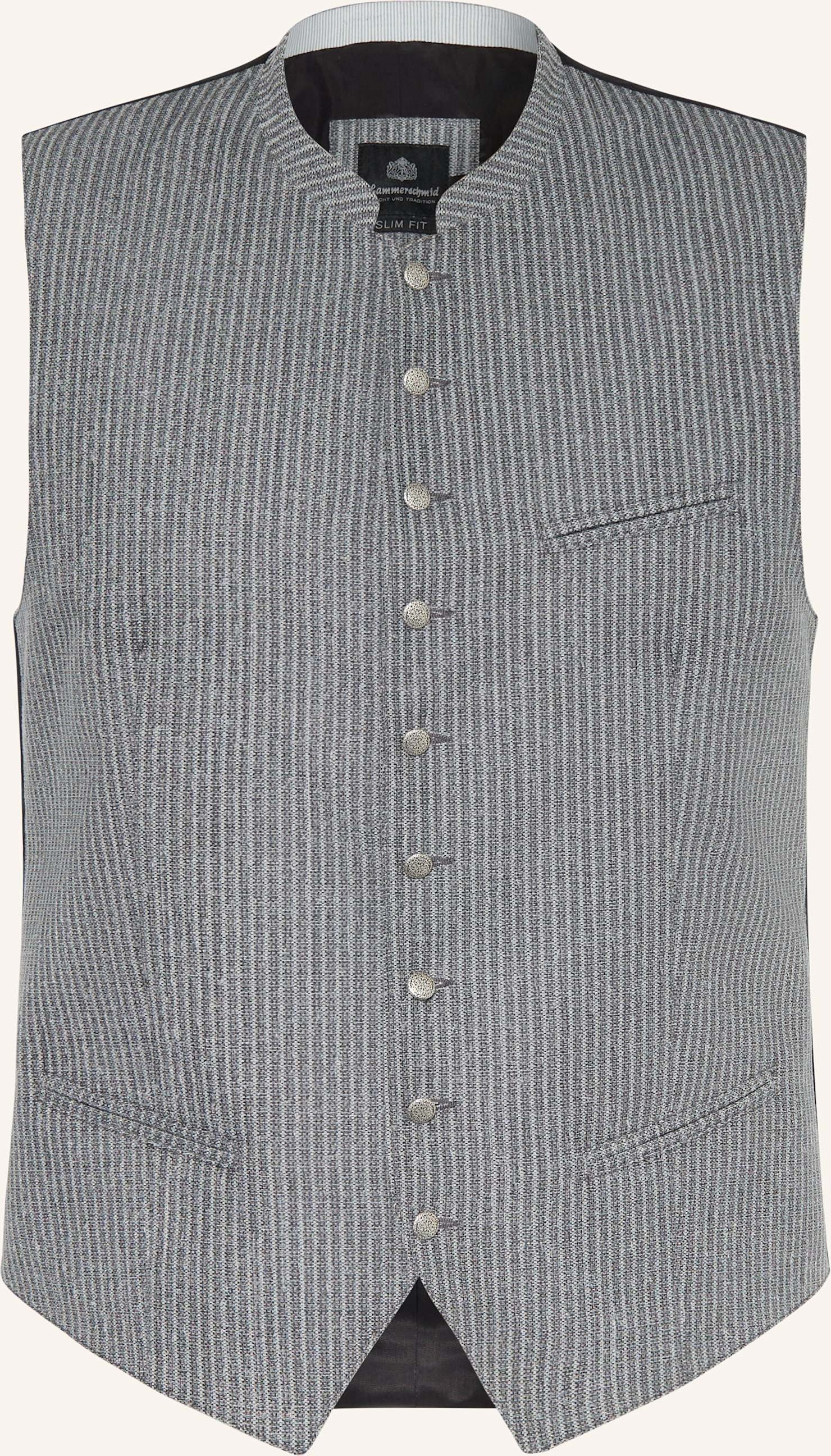 Thumbnail - Hammerschmid Trachtenweste Fabian Slim Fit grau