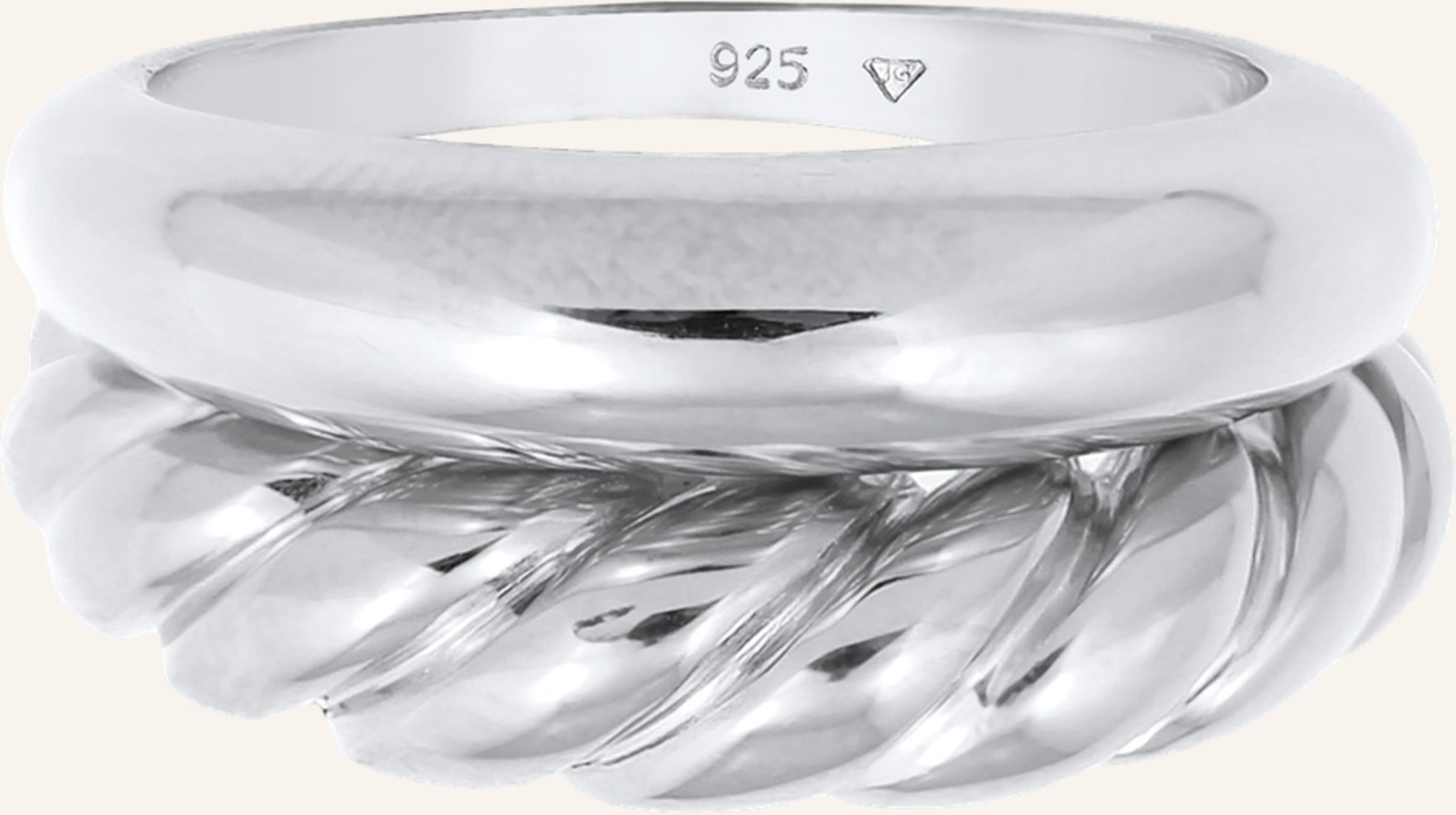 Elli 2er-Set Ringe silber