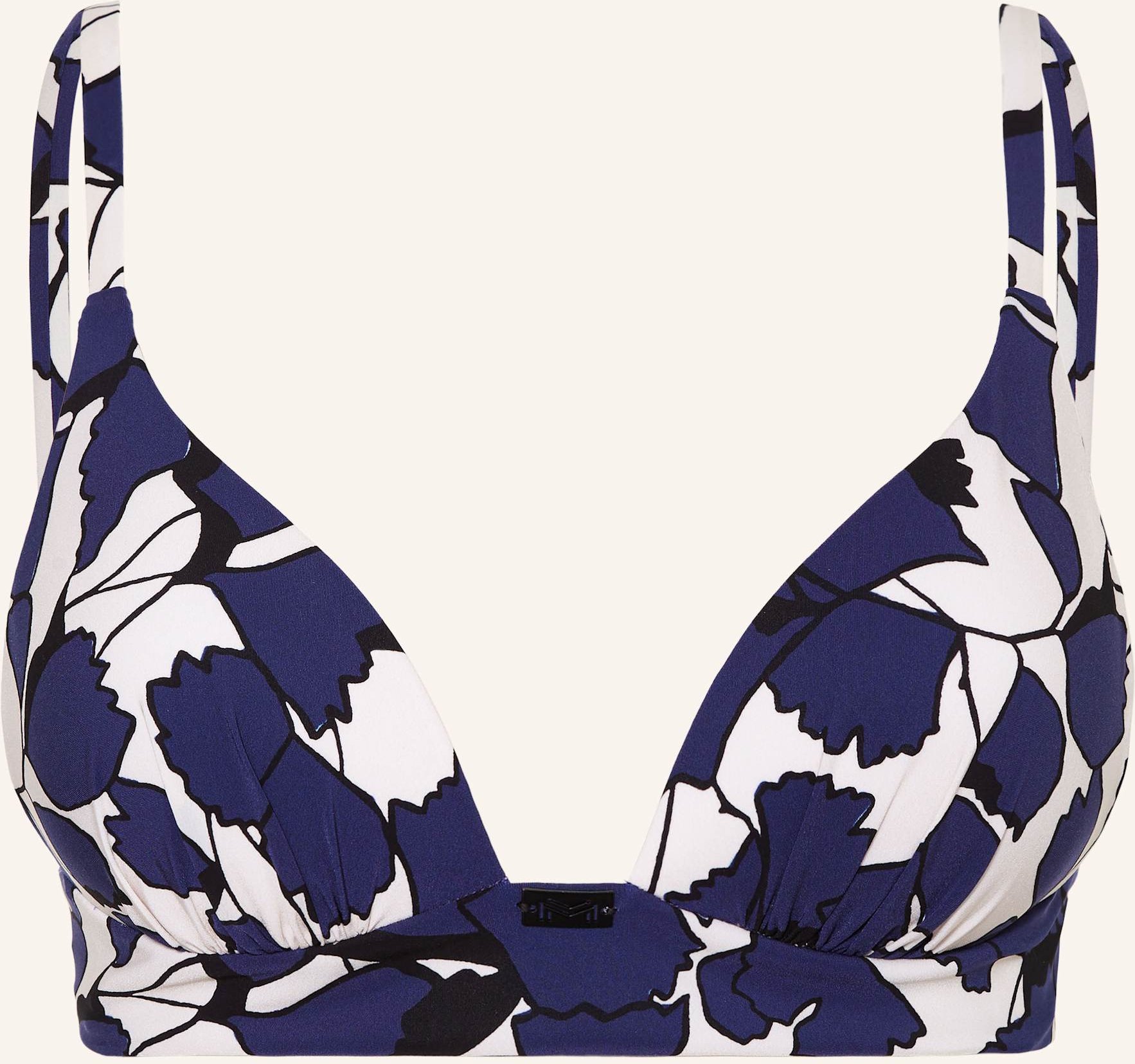 Maryan Mehlhorn Bralette-Bikini-Top Blue Leaves blau
