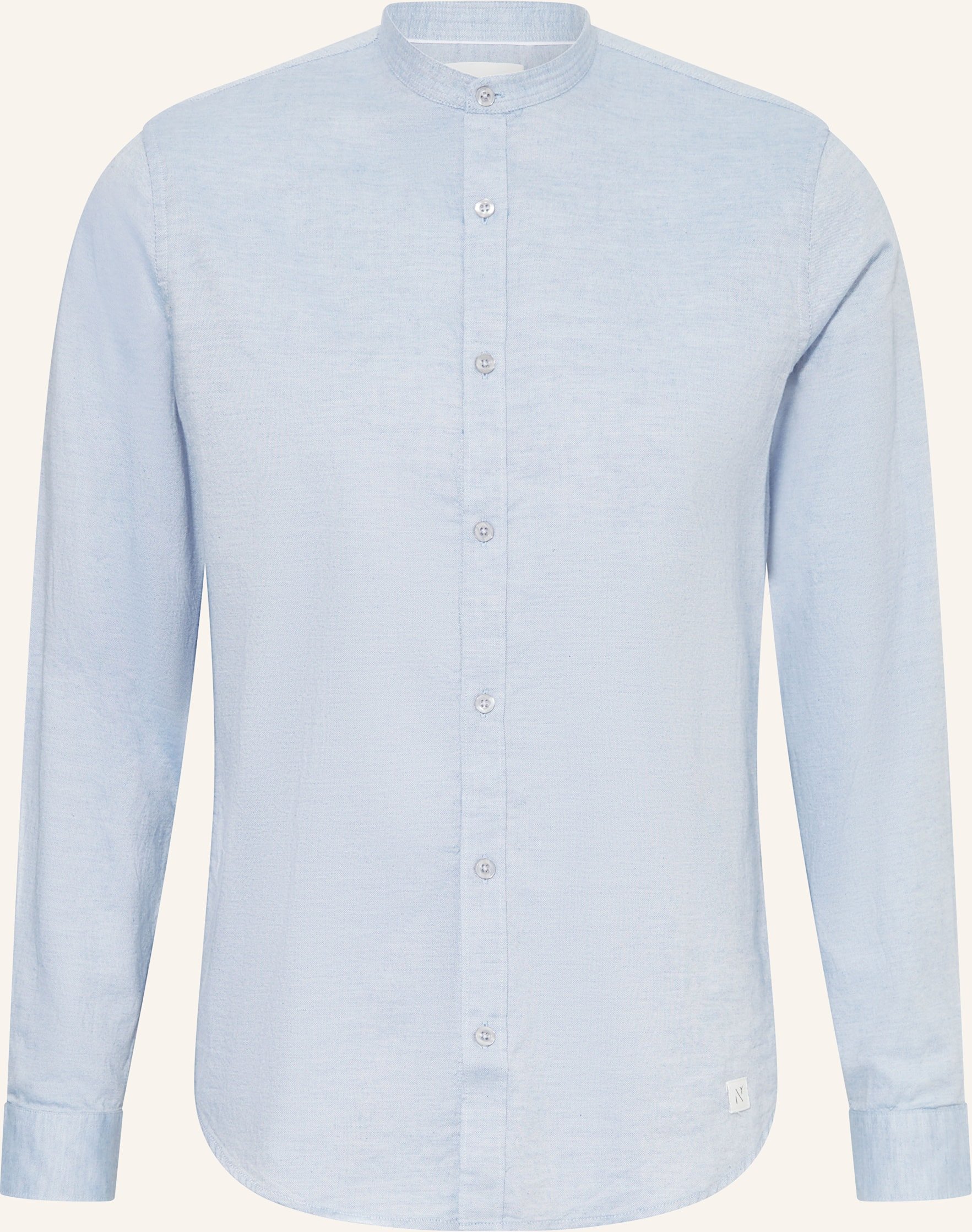 Nowadays Hemd Regular Fit Mit Stehkragen blau