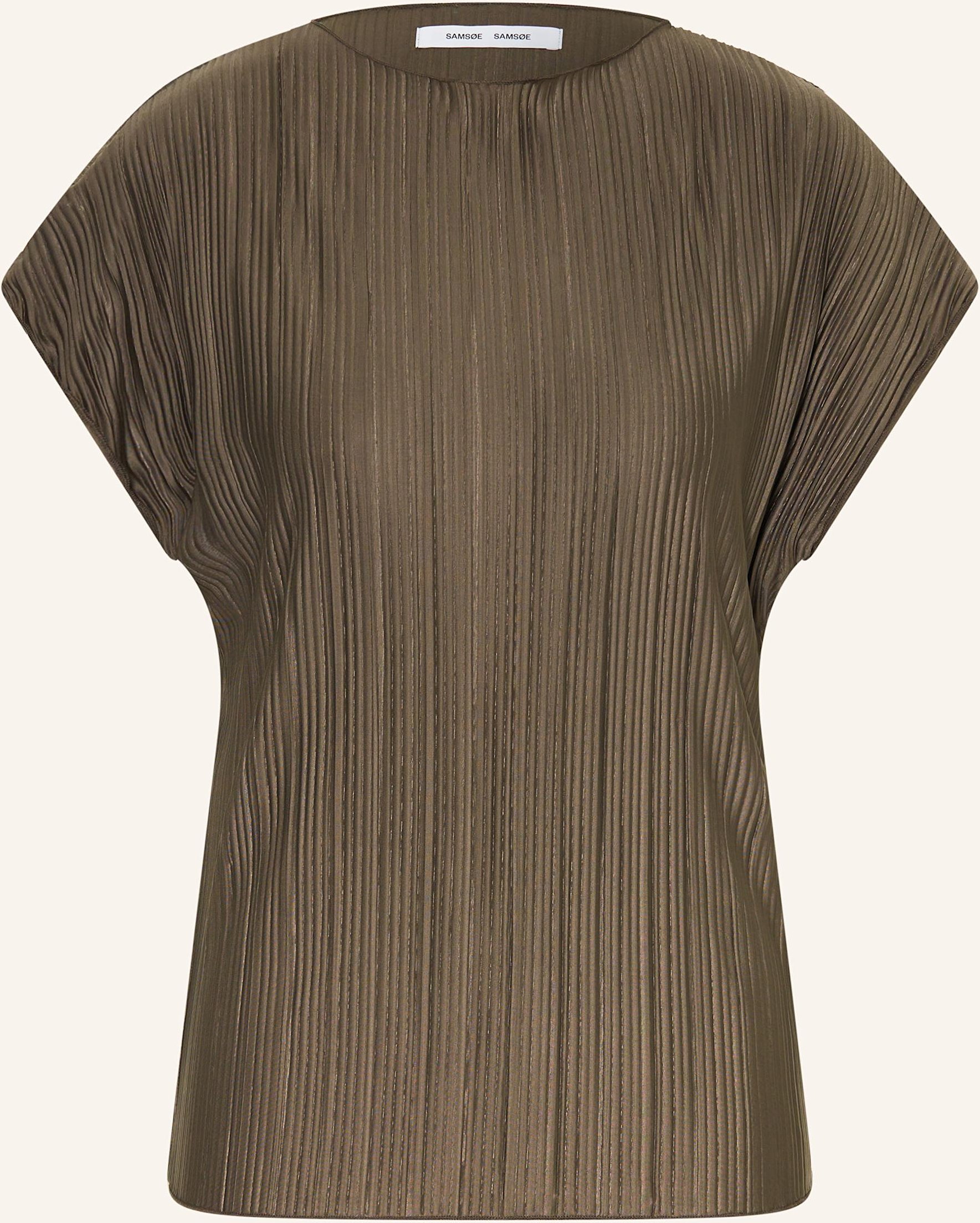 Samsøe Samsøe Blusentop Sauma Mit Plissees braun