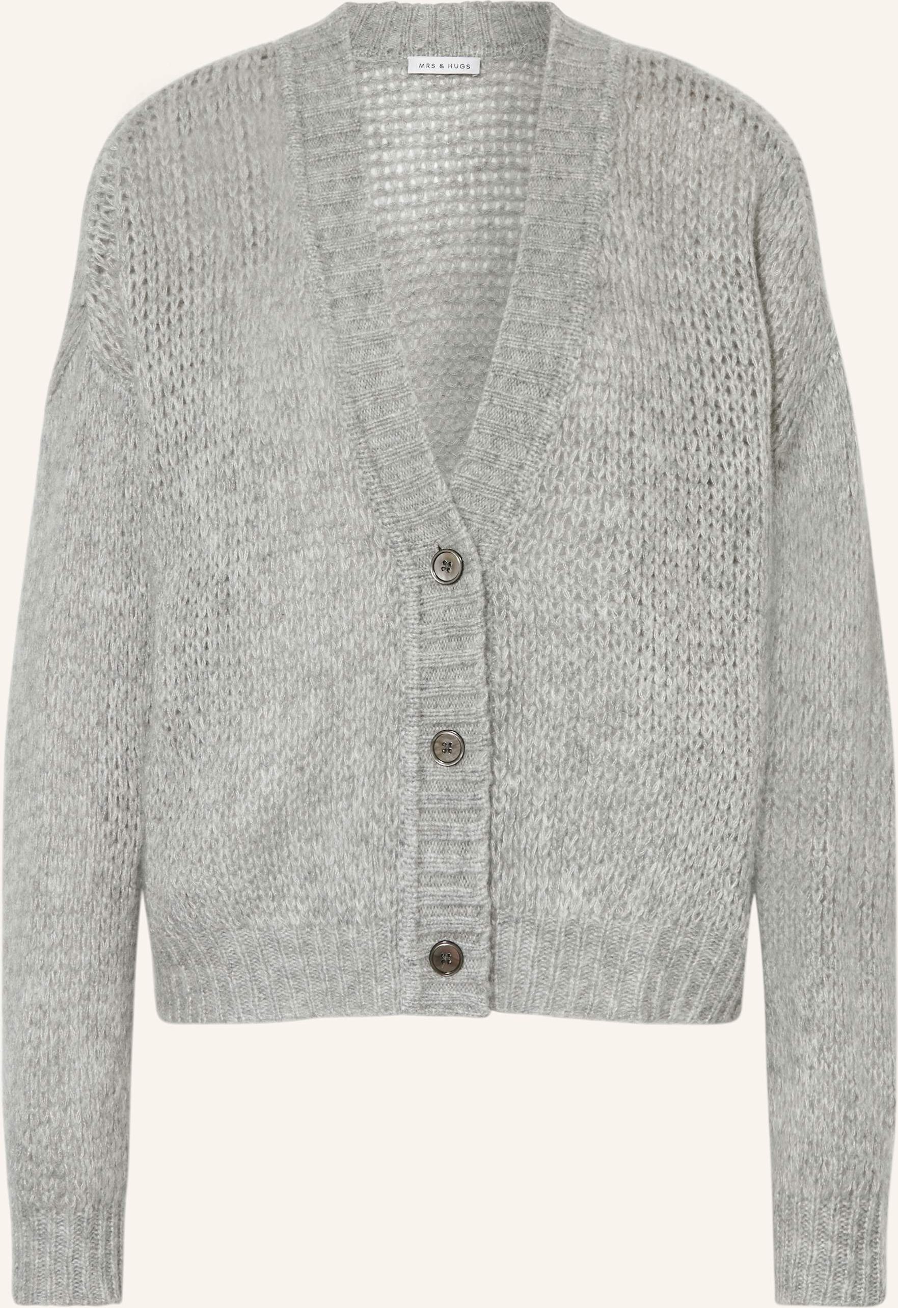 Mrs & Hugs Strickjacke grau