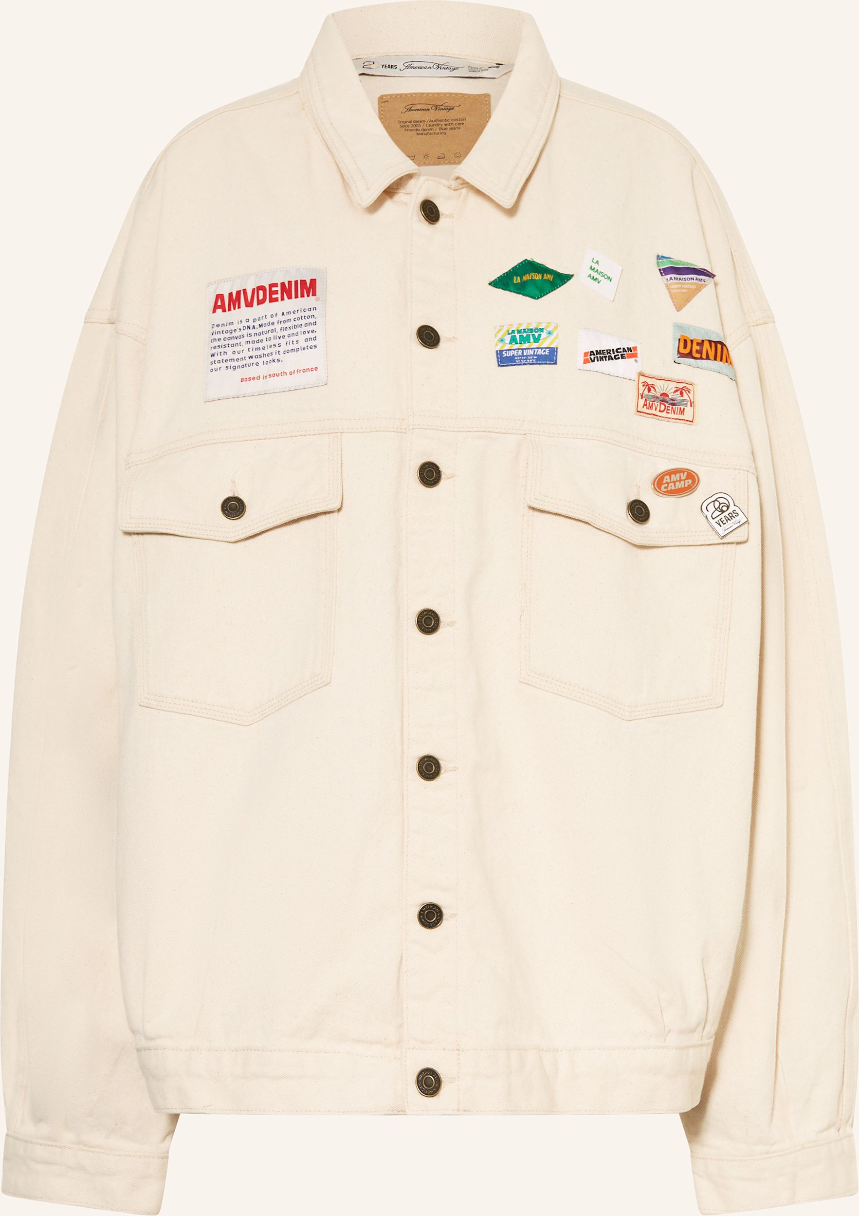 American Vintage Oversized-Jeansjacke Snopdog weiss