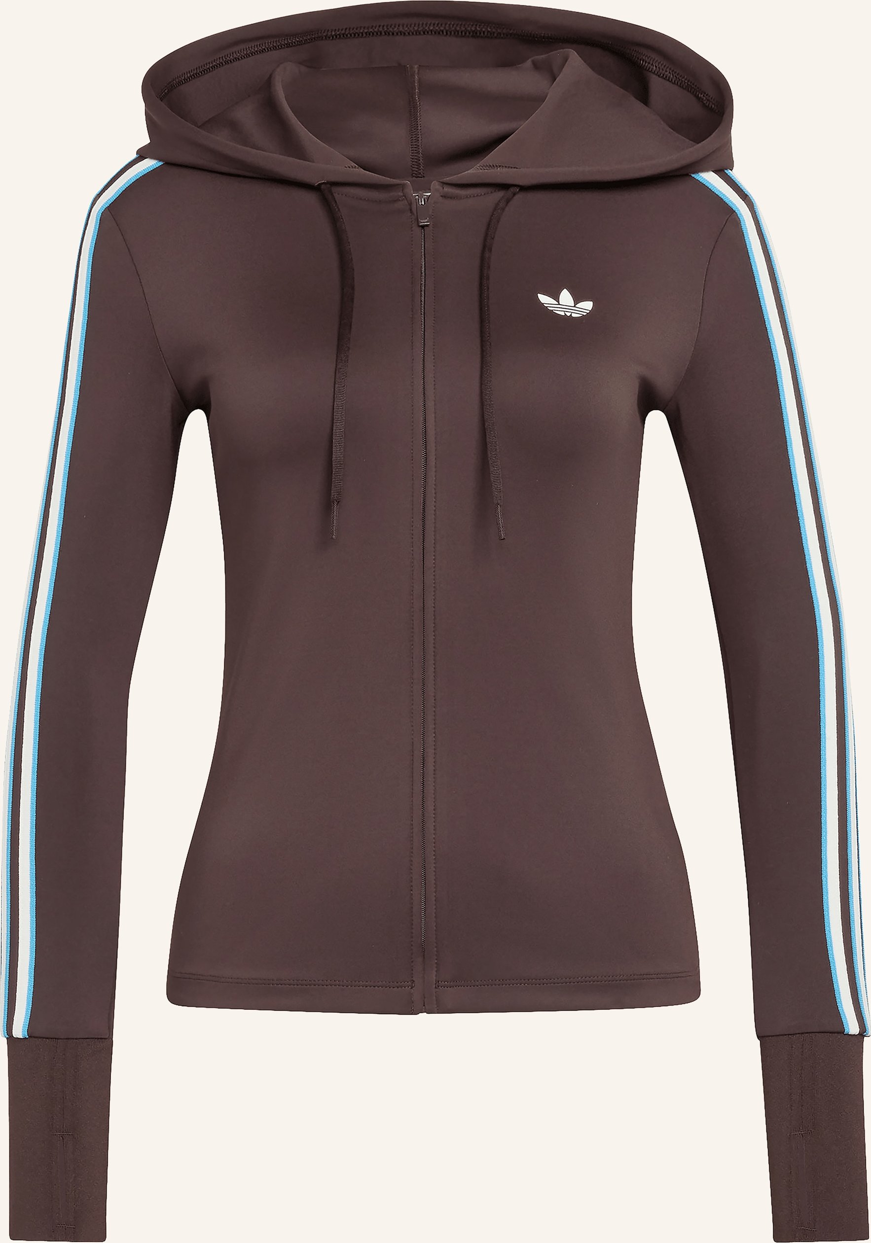 Adidas Originals Sweatjacke Hooded Trefoil Zipper braun