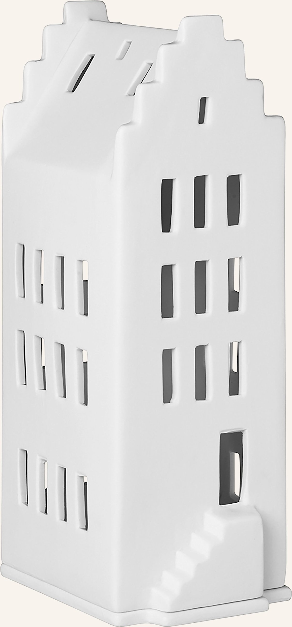 Räder Dekofigur Lichthaus Giebeldach Mit Teelichthalter weiss