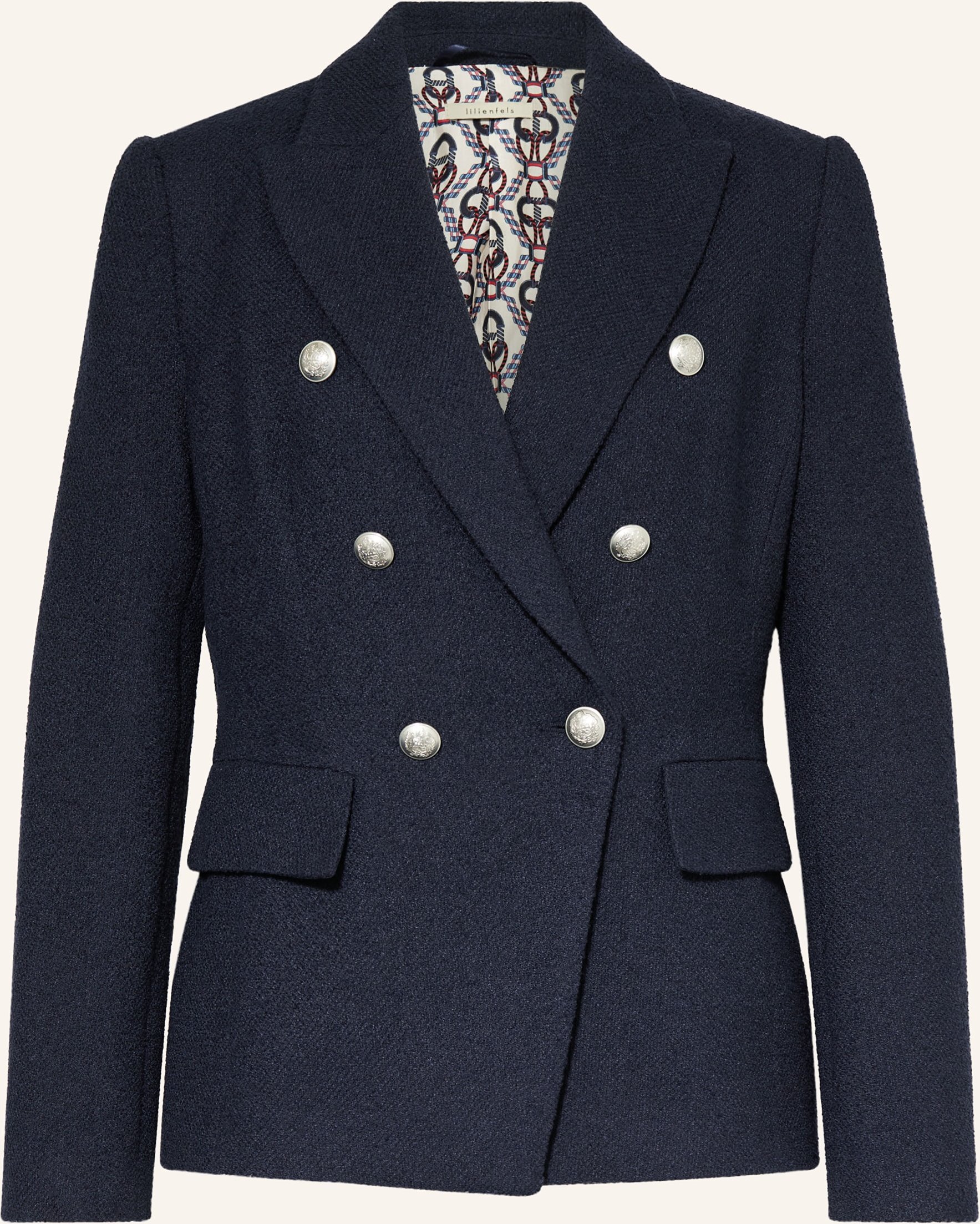 Lilienfels Tweed-Blazer blau
