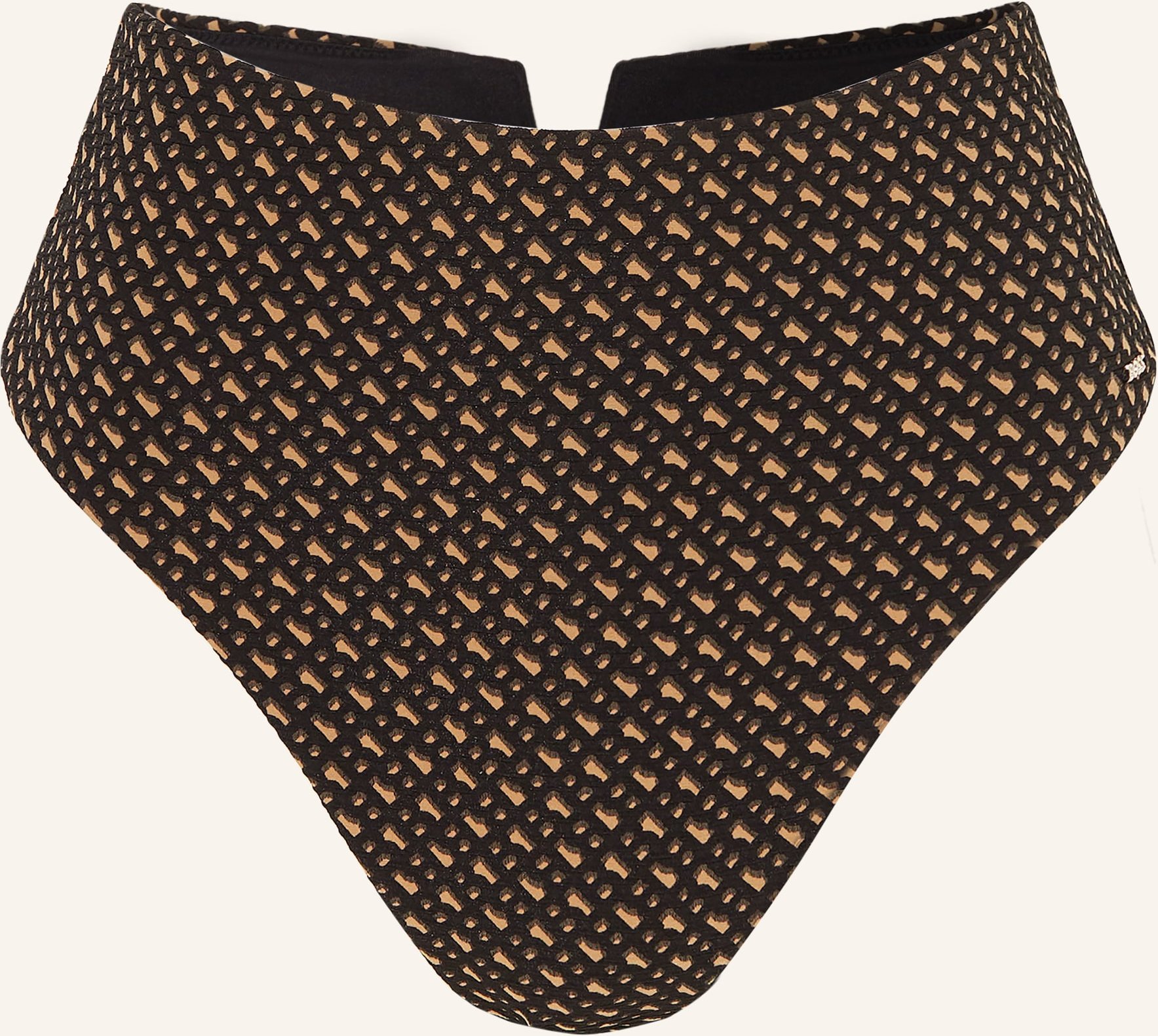 Boss High-Waist-Bikini-Hose B Monogram schwarz