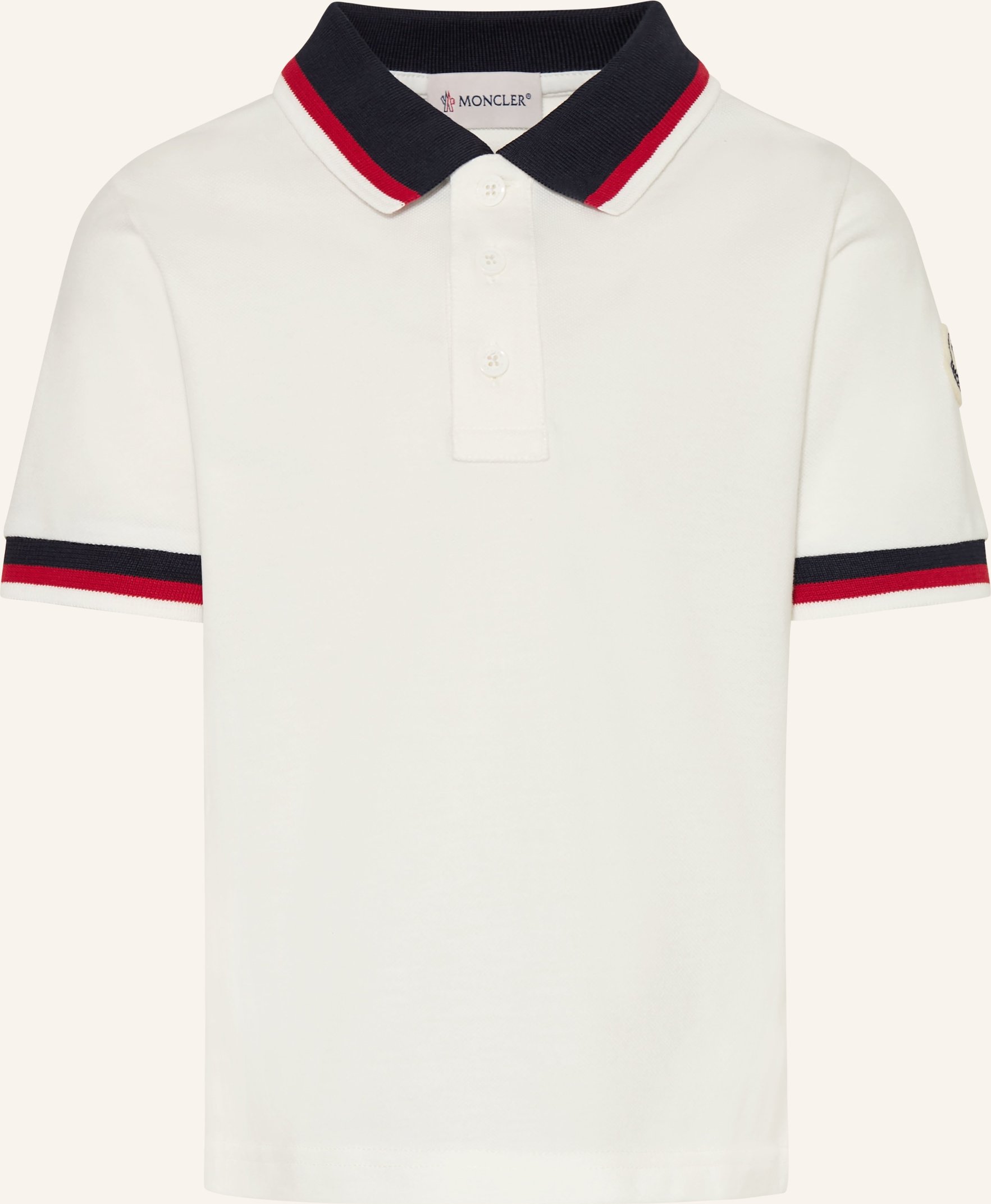 Moncler Enfant Piqué-Poloshirt weiss