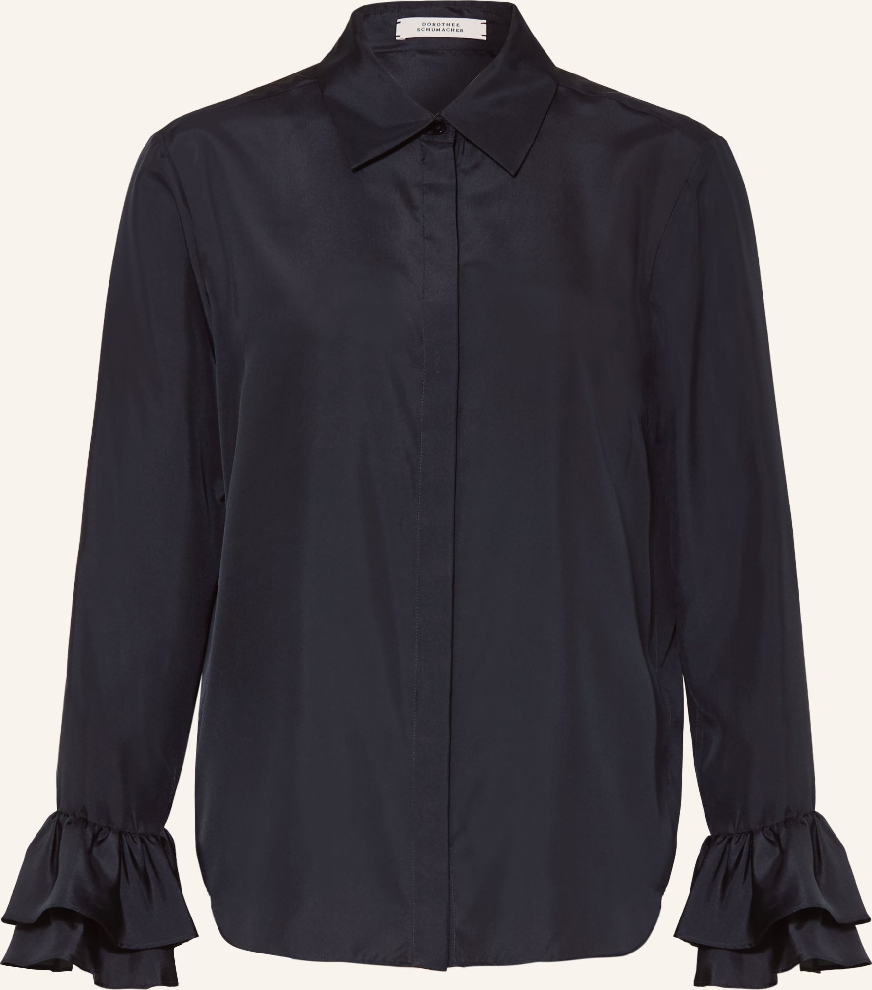 Dorothee Schumacher Hemdbluse Playful Volumes Aus Seide Mit Rüschen blau