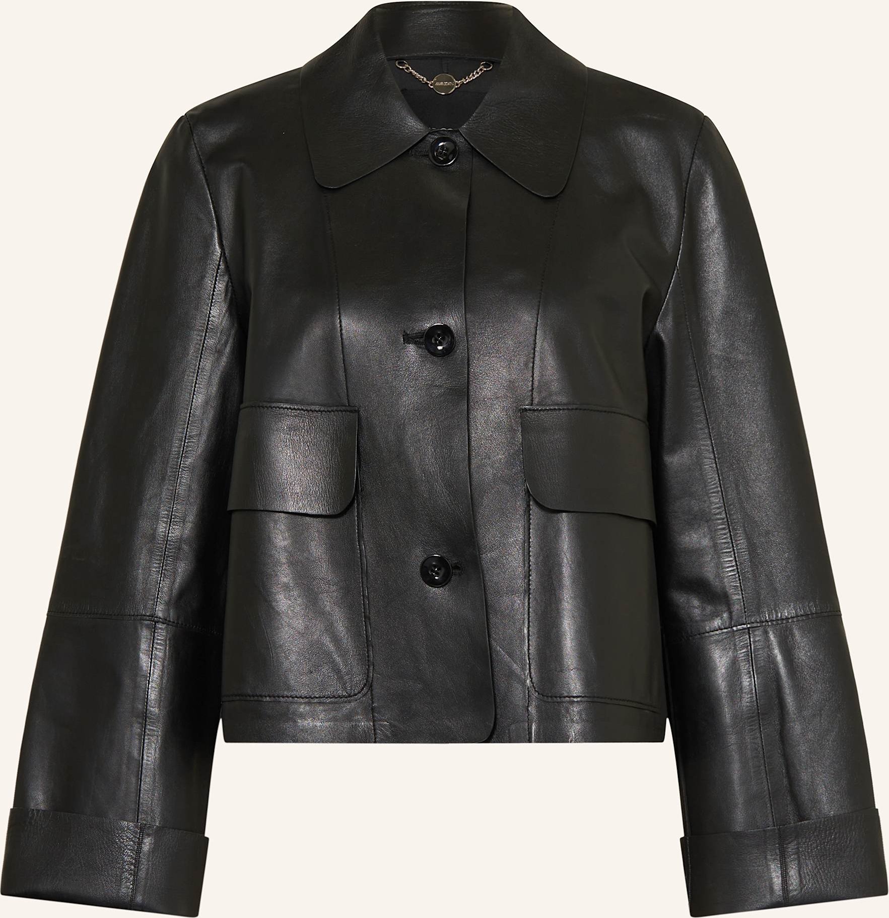 Thumbnail - Marc Cain Lederjacke schwarz