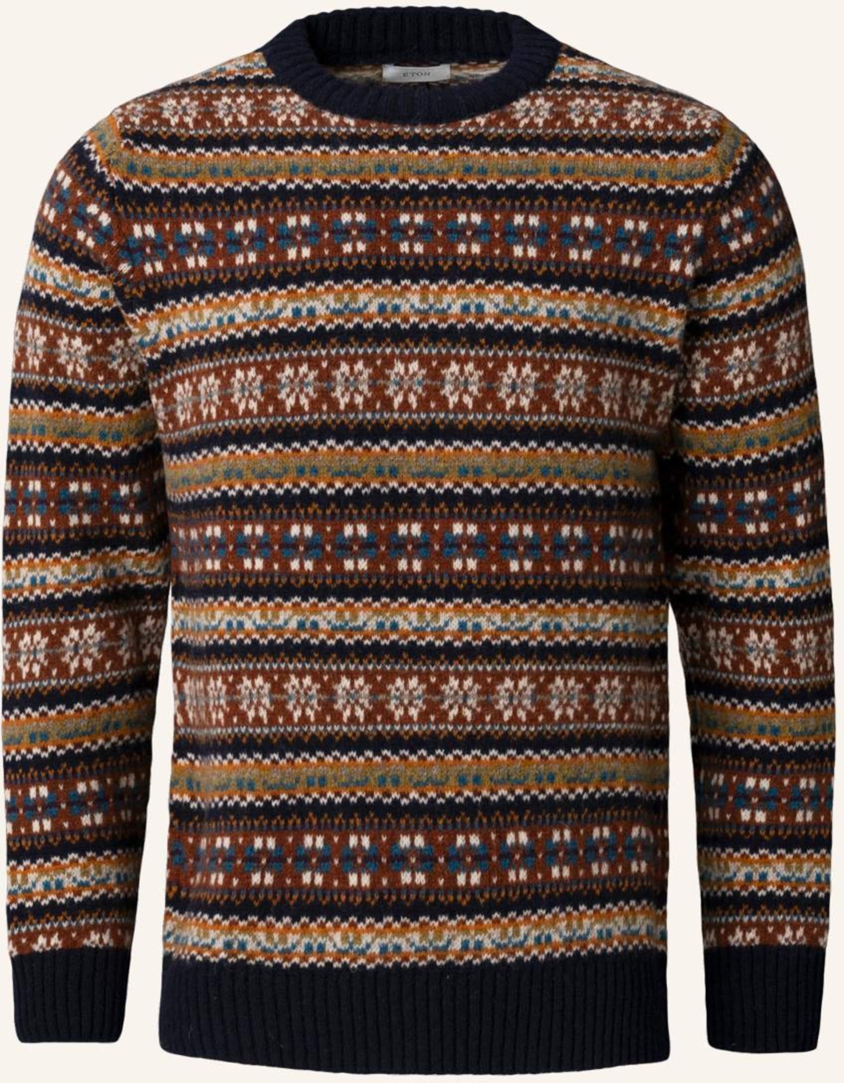Eton Fair-Isle-Pullover beige