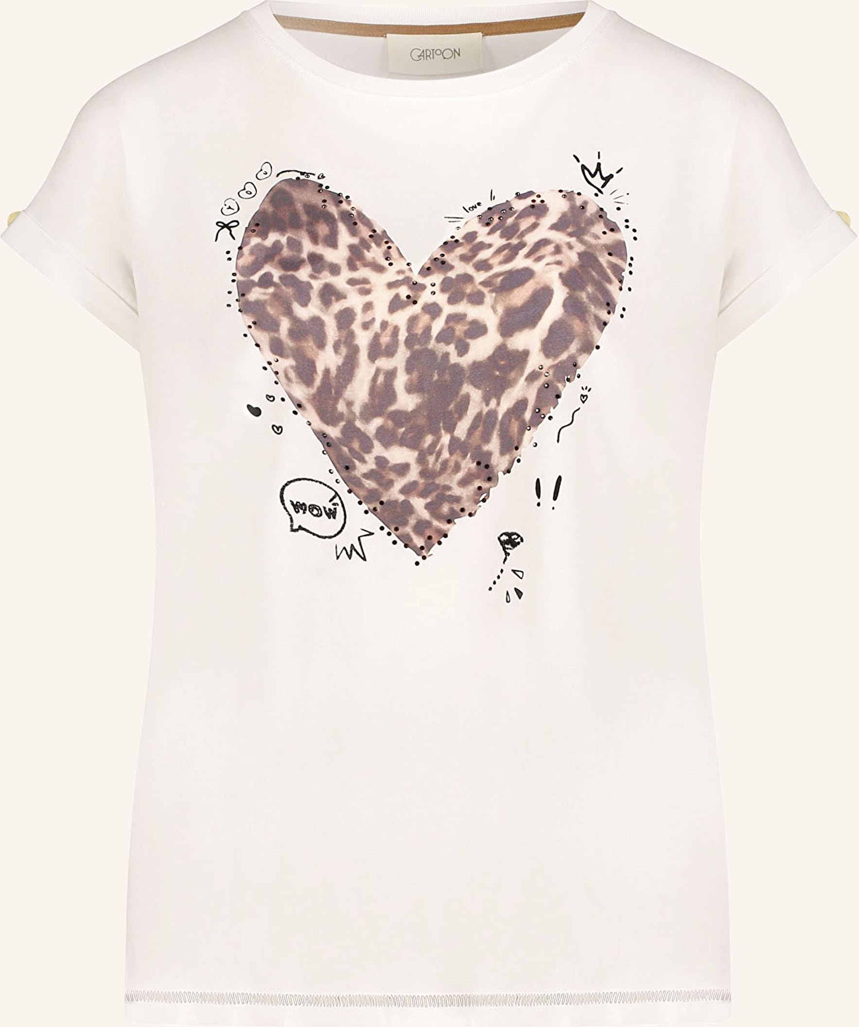 Cartoon T-Shirt weiss