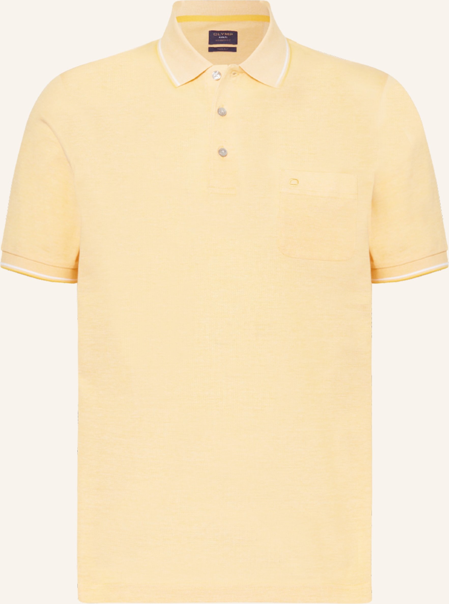 Olymp Piqué-Poloshirt Modern Fit gelb