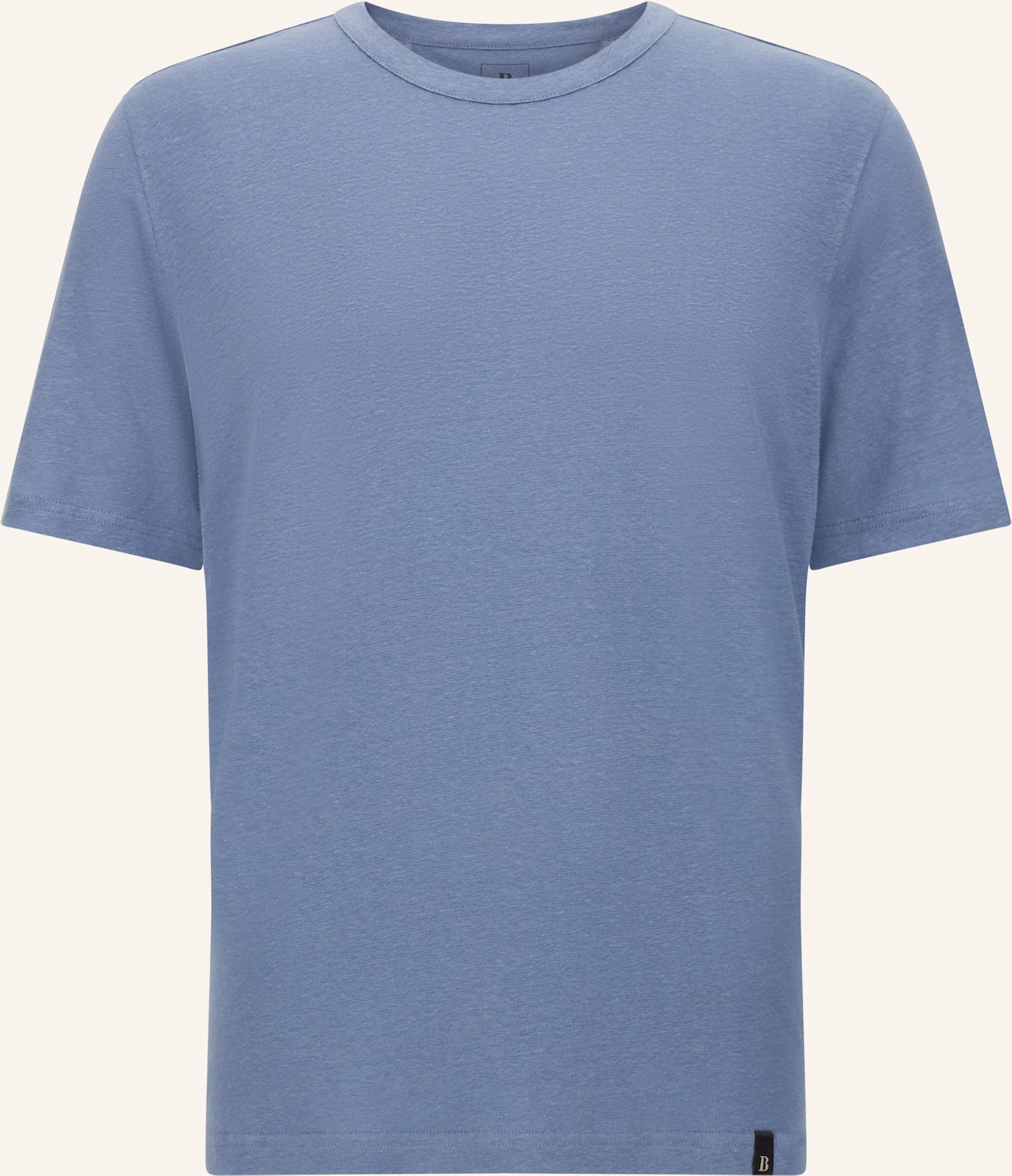 Boggi Milano T-Shirt Aus Leinen blau