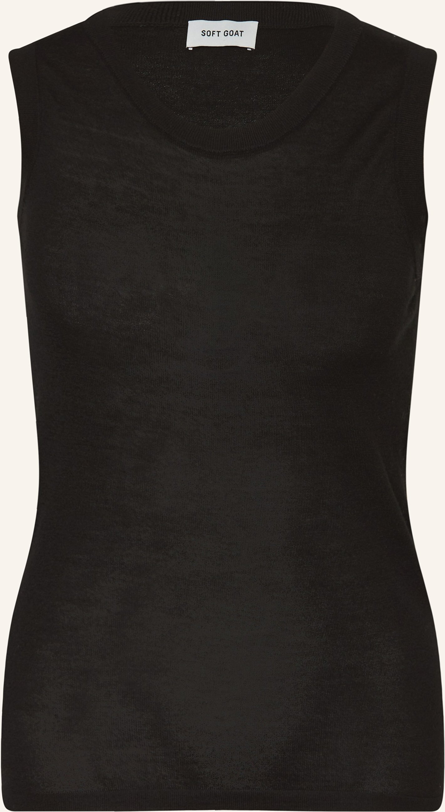 Soft Goat Stricktop Aus Seide Mit Cashmere schwarz