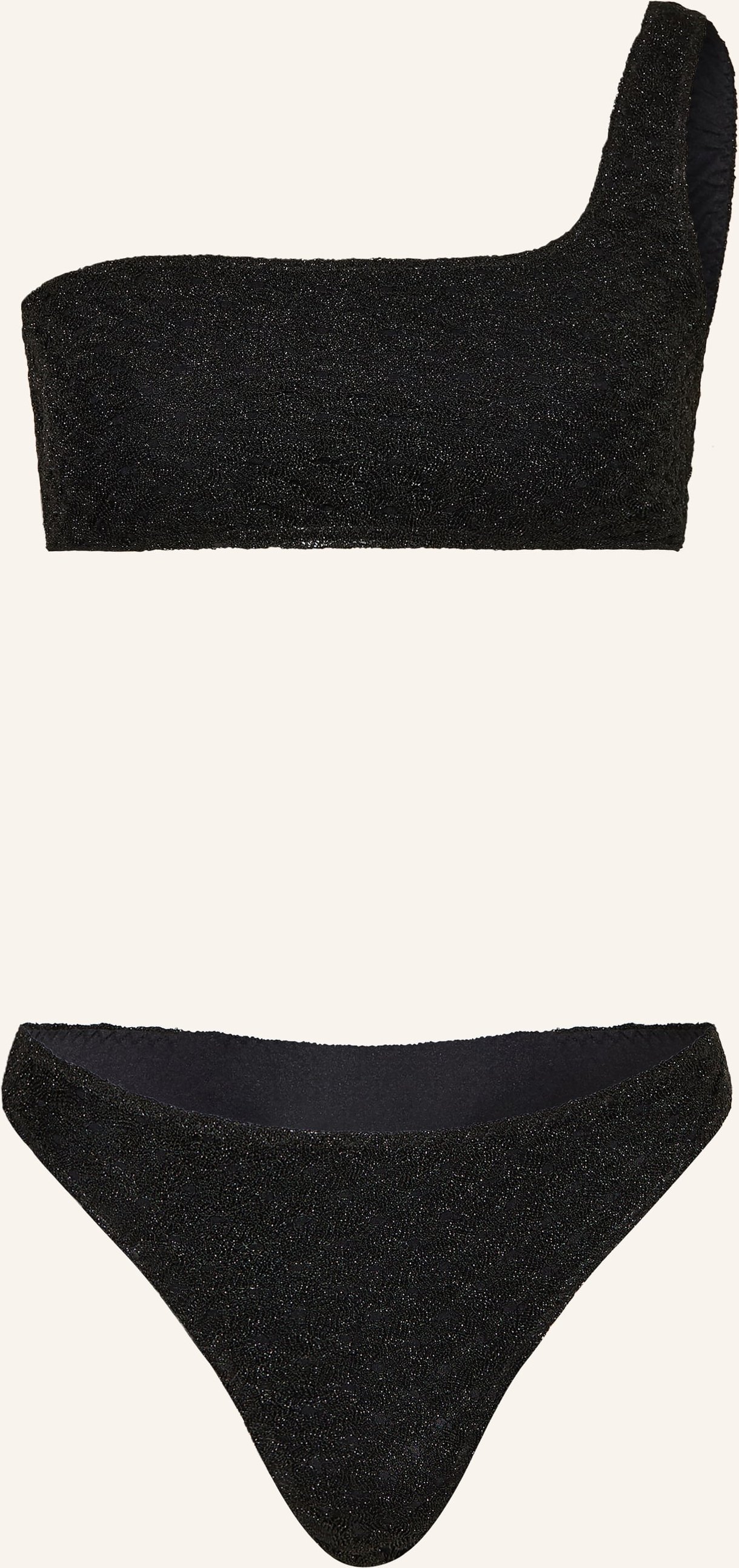 Missoni One-Shoulder-Bikini Mit Glitzergarn schwarz