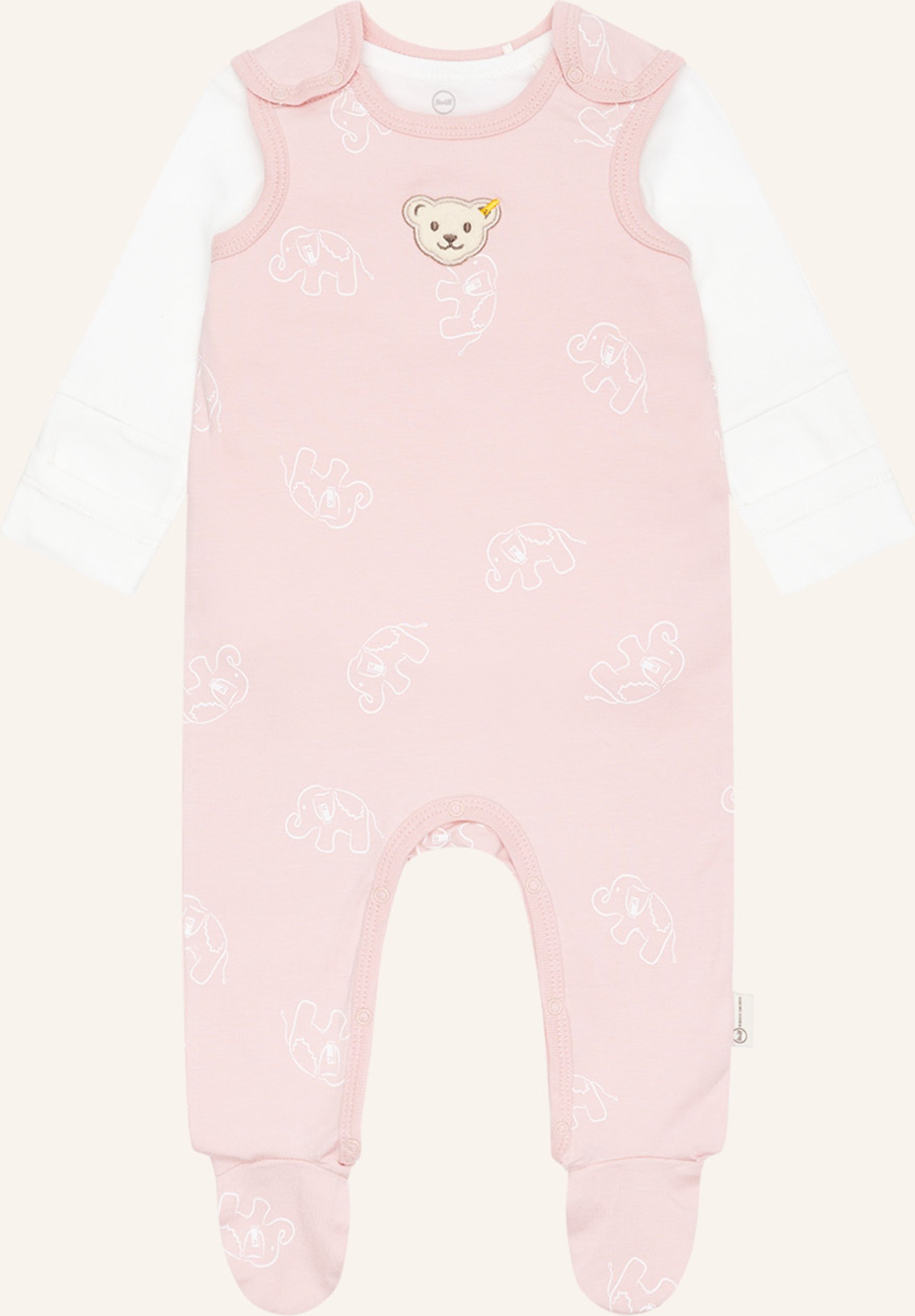 Steiff Set Wellness: Strampler Und Longsleeve rosa