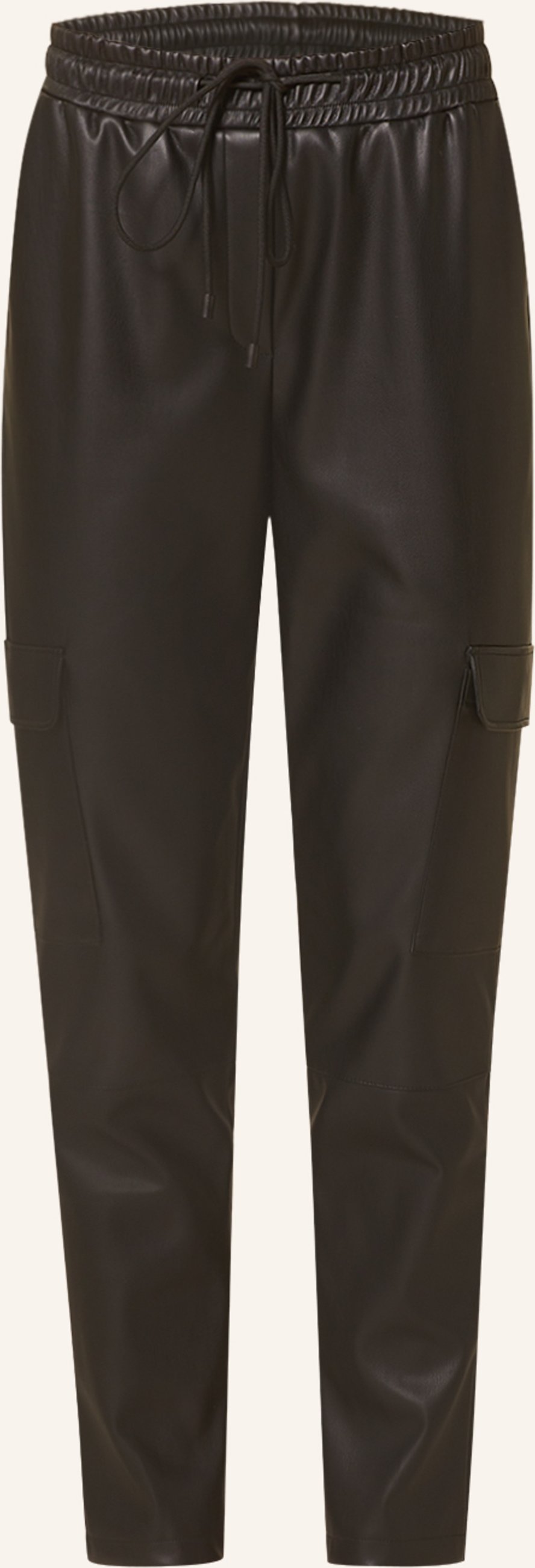 Darling Harbour Hose Im Jogging-Stil In Lederoptik schwarz