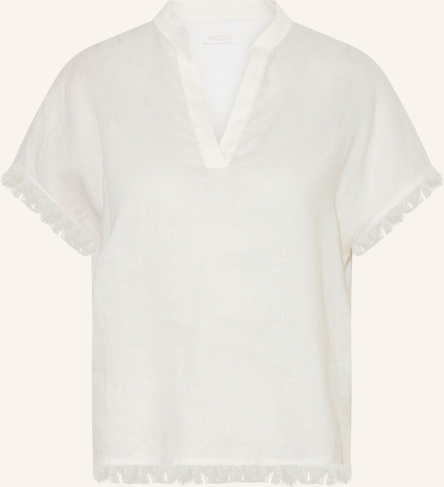 Marc Cain Blusenshirt Im Materialmix weiss