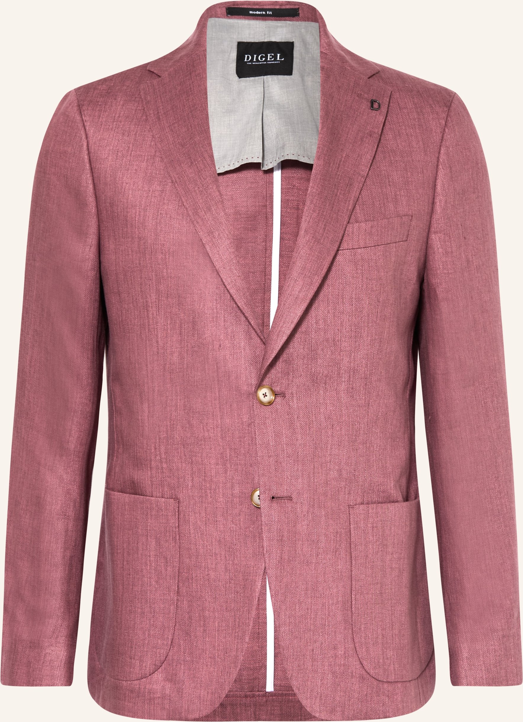 Digel Leinensakko Edward Modern Fit rot