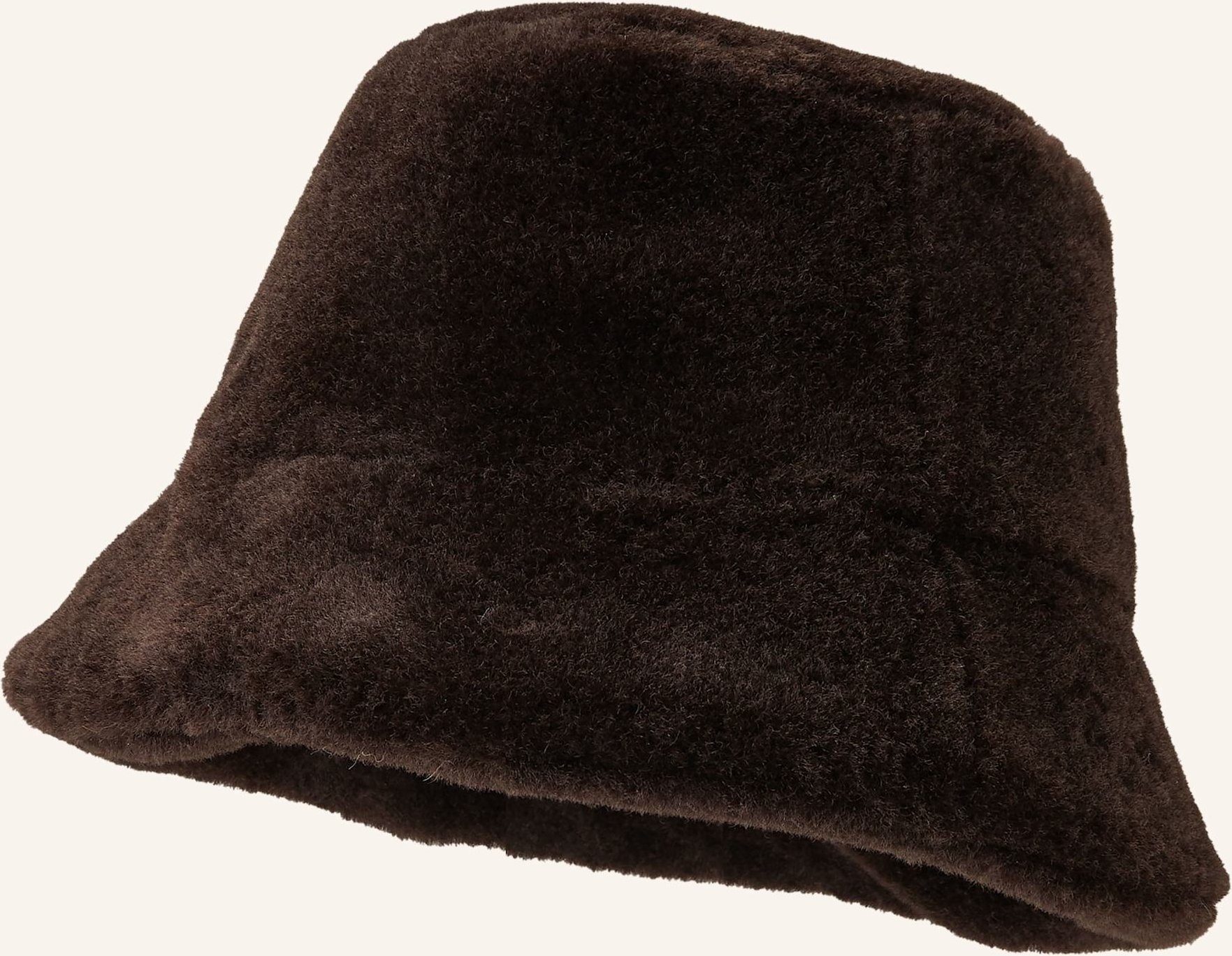 Juvia Bucket-Hat Kim Aus Kunstfell braun