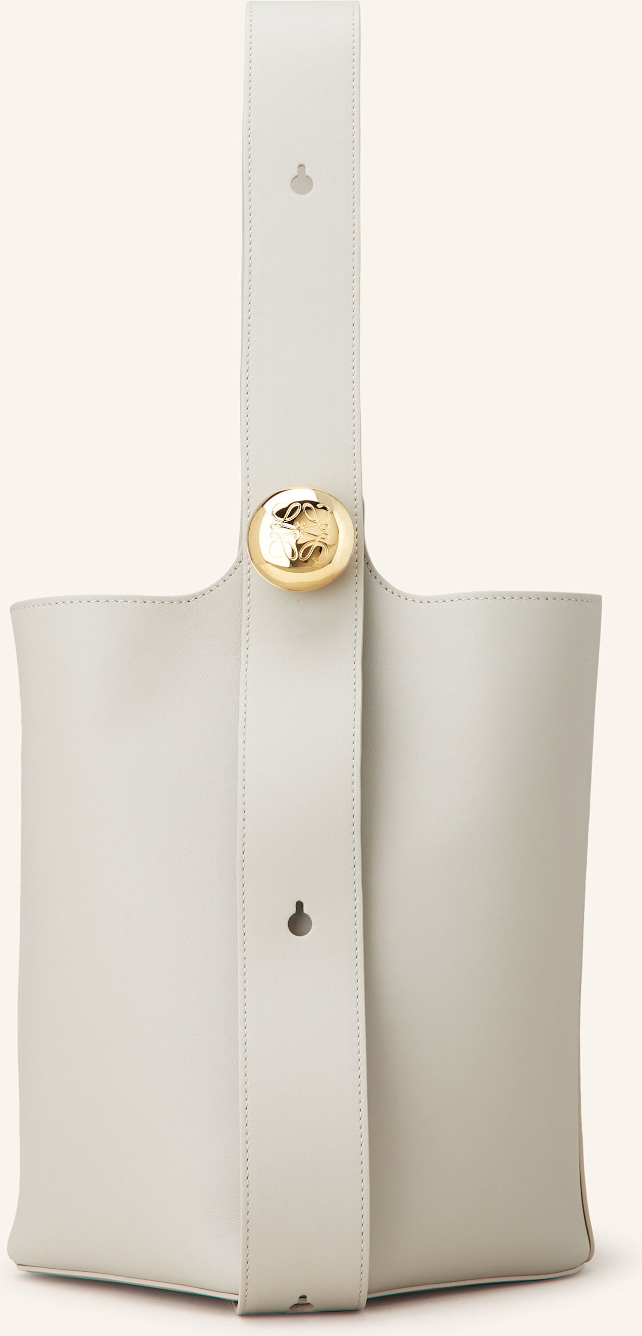 Thumbnail - Loewe Handtasche Pebble Bucket Medium grau