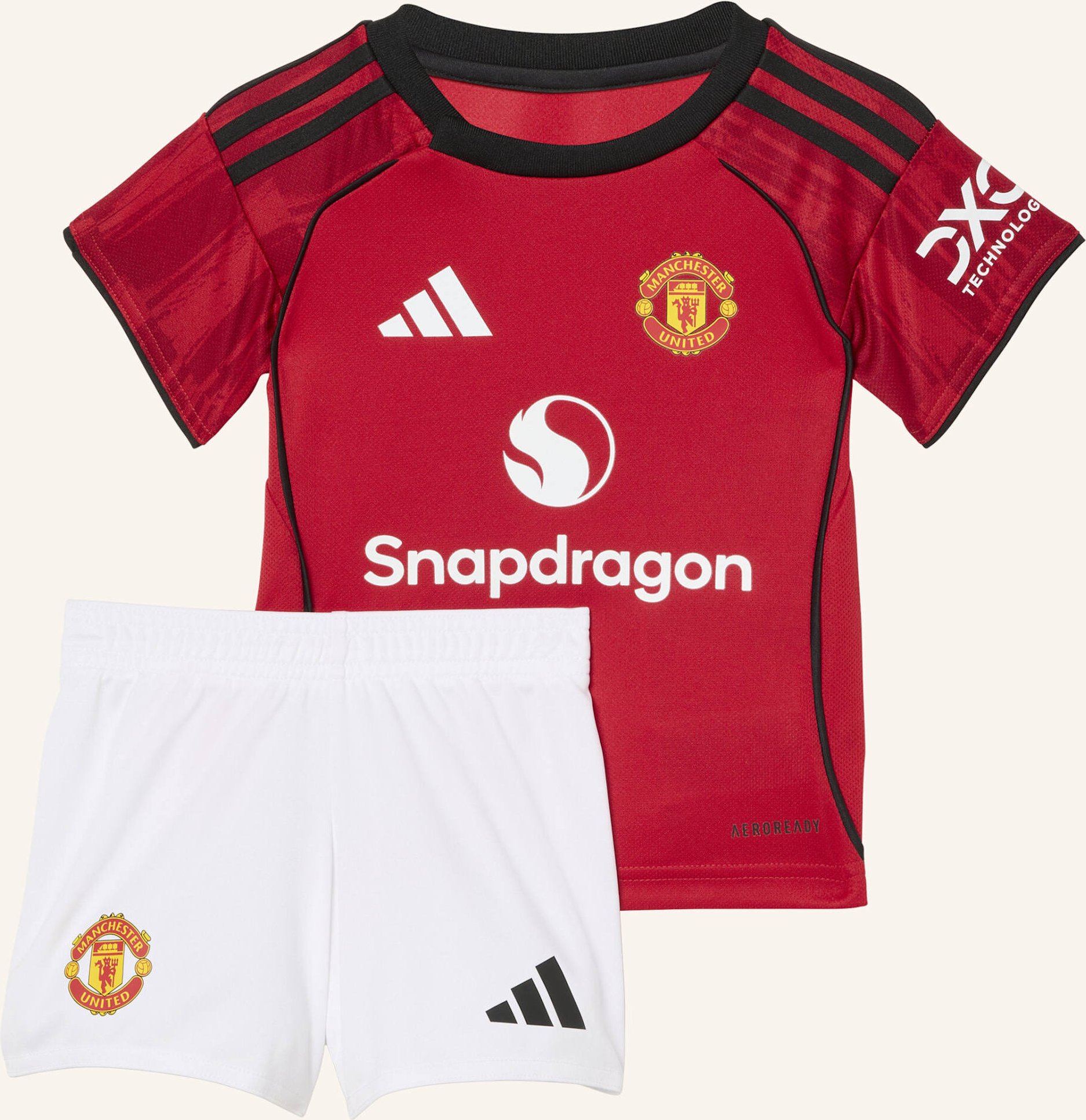 Adidas Manchester United 25/26 Mini-Heimausrüstung rot
