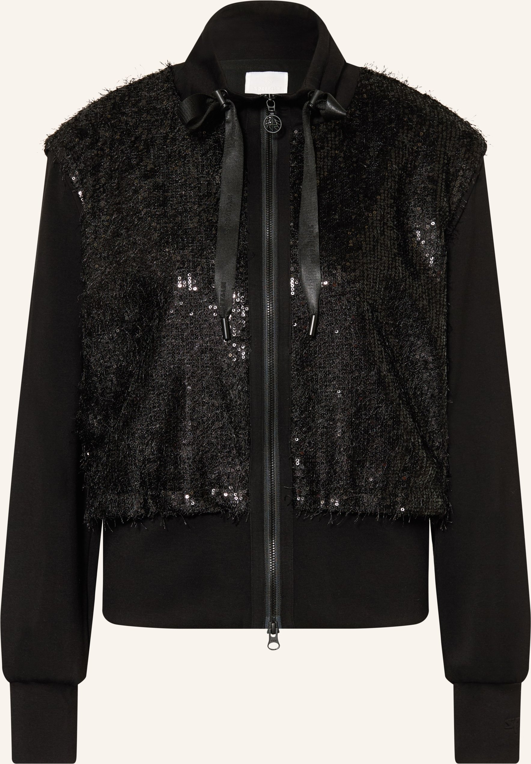 Sportalm Sweatjacke Mit Pailletten schwarz