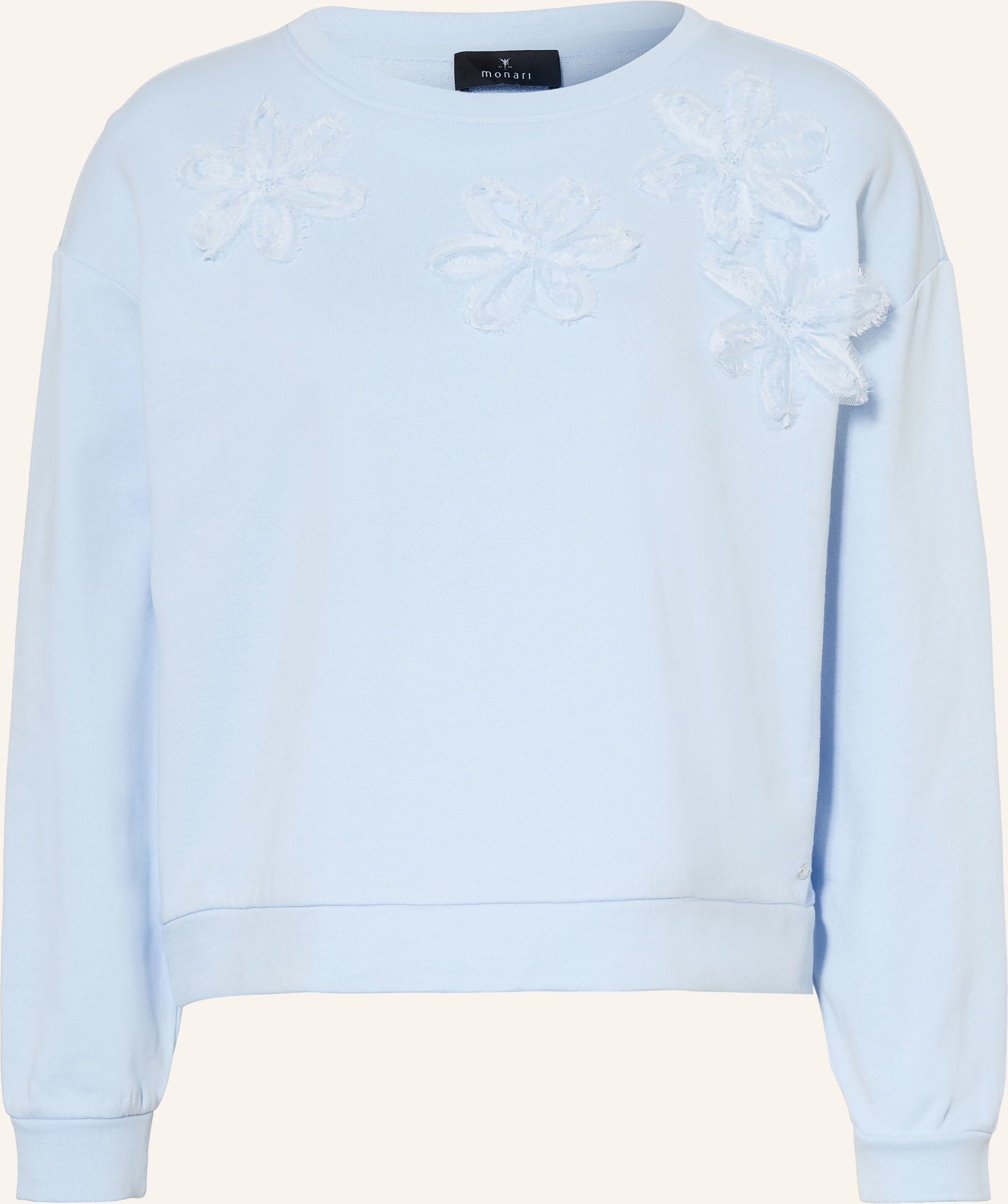 Monari Sweatshirt Mit Pailletten blau