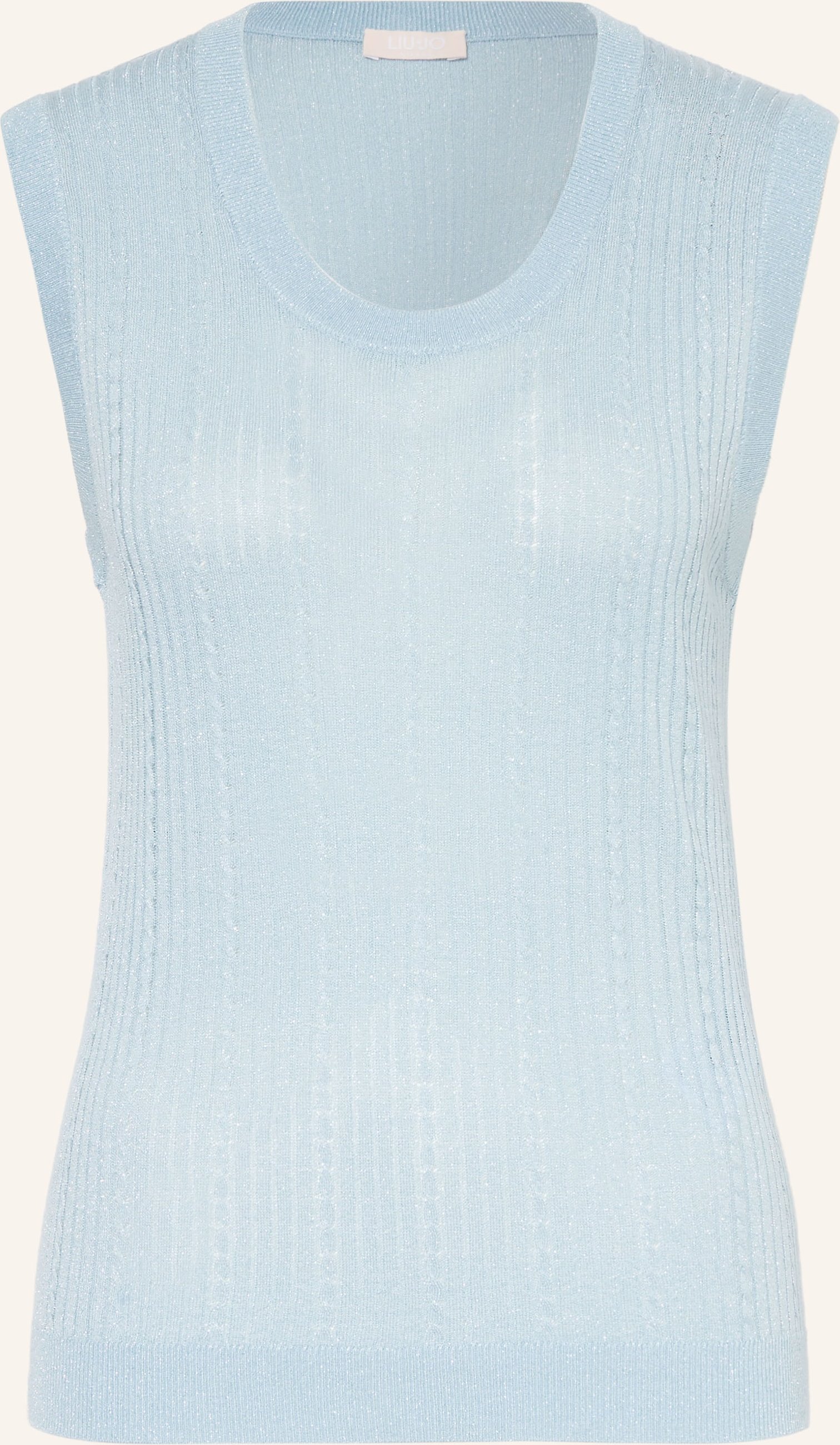 Liu Jo Stricktop Mit Glitzergarn blau