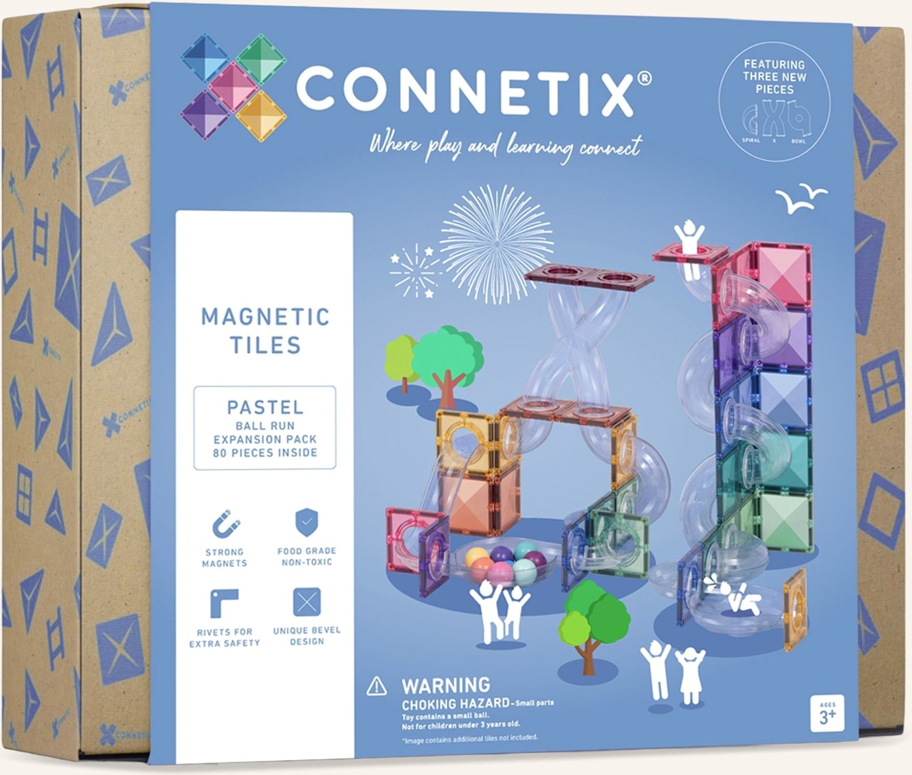 Connetix Kugelbahnen-Erweiterungs-Set Pastell rosa