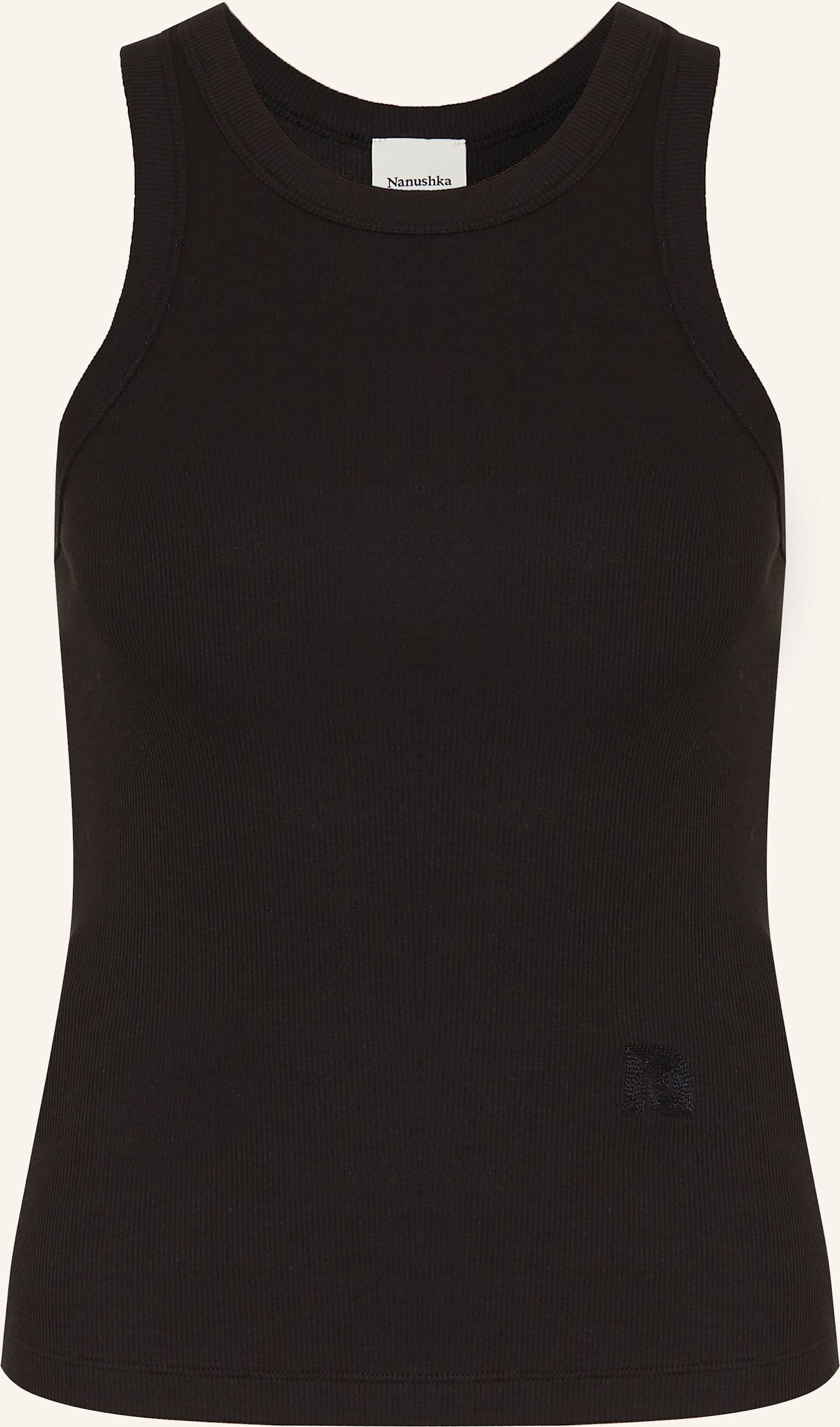 Nanushka Top Herve schwarz