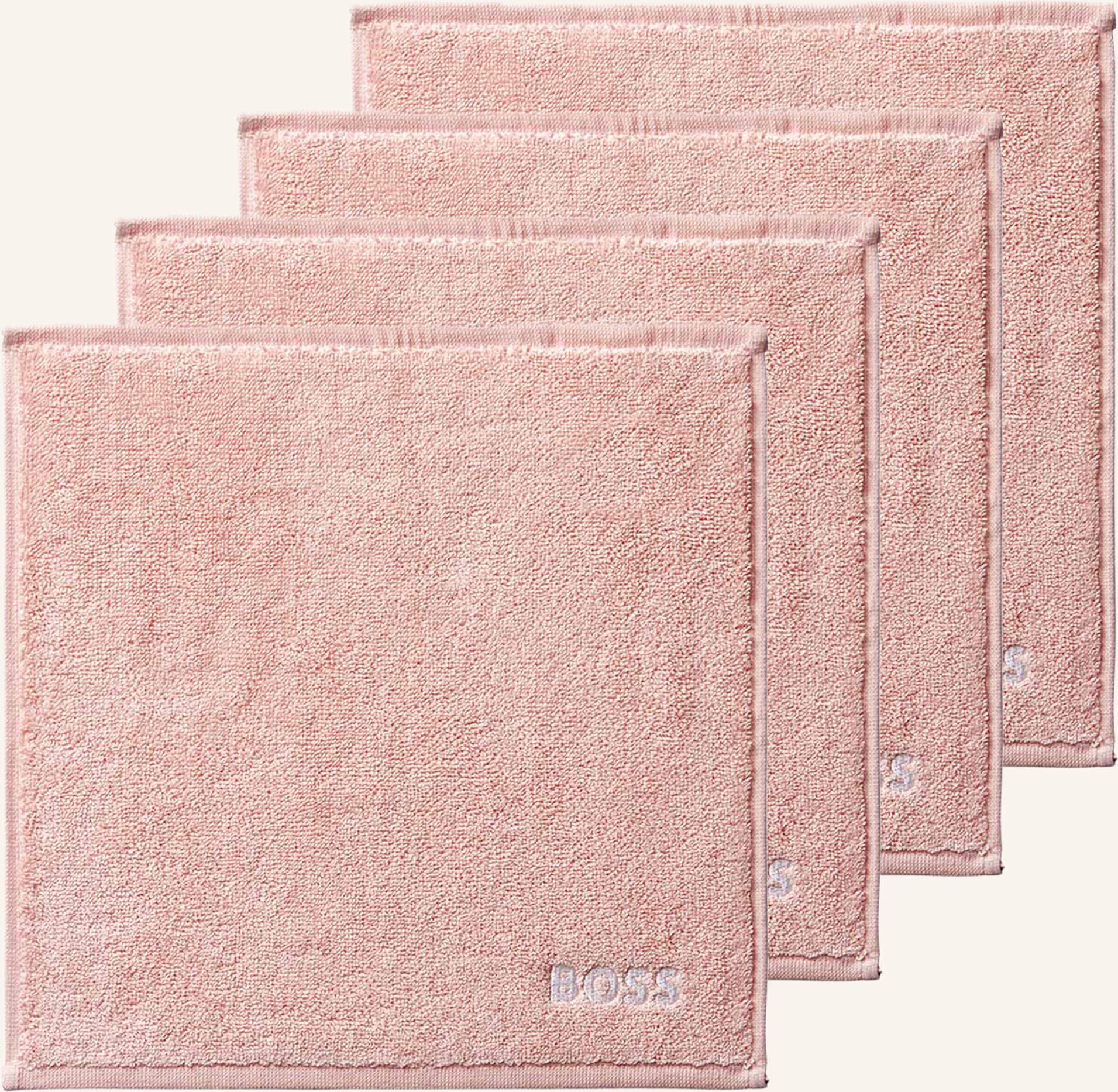 Boss Waschlappen 4er Set Plain pink