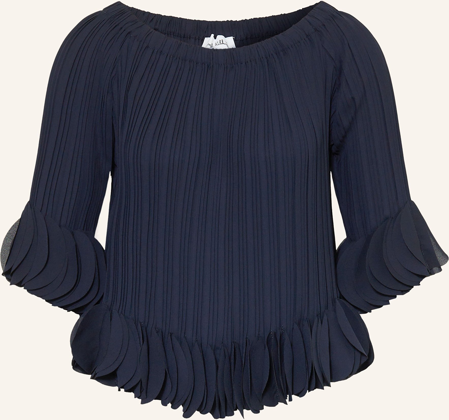 Joseph Ribkoff Off-Shoulder-Bluse Mit Plissees blau