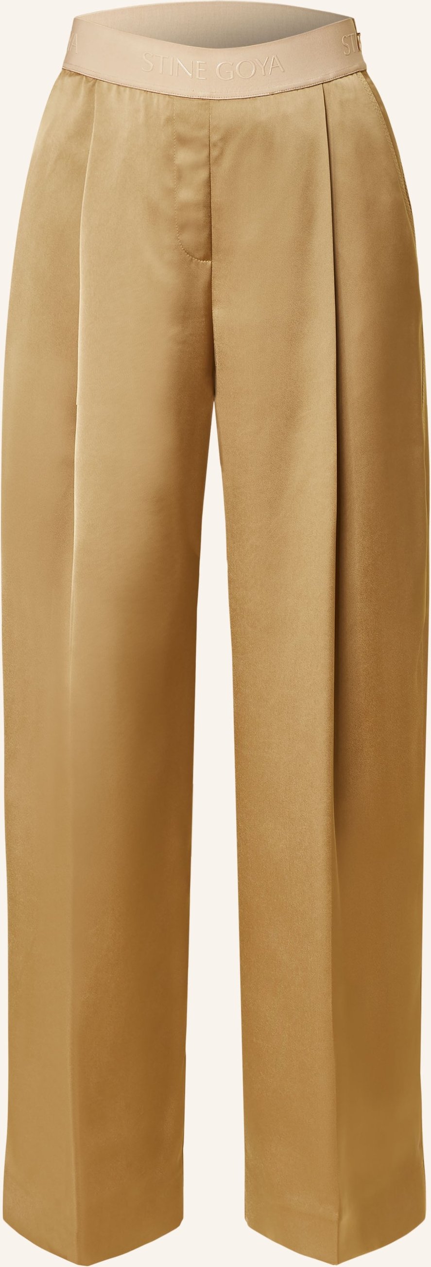 Stine Goya Marlenehose Aus Satin beige