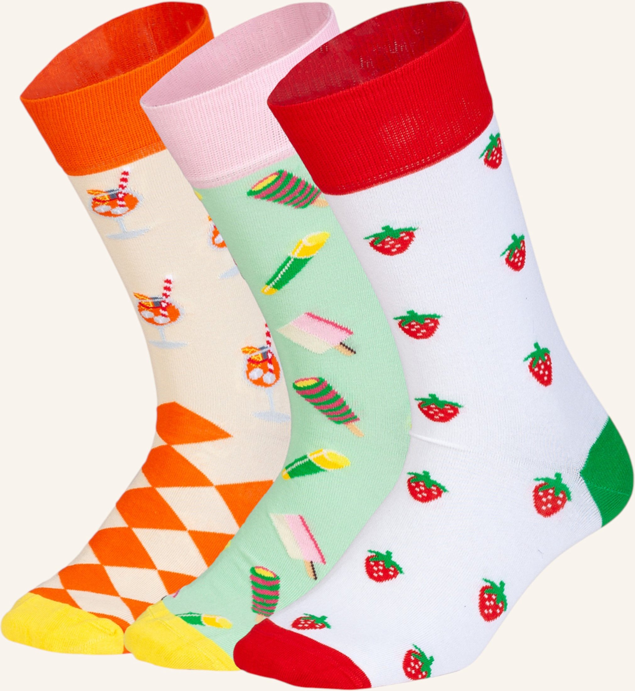 Dillysocks Socken Summer Snacks rot