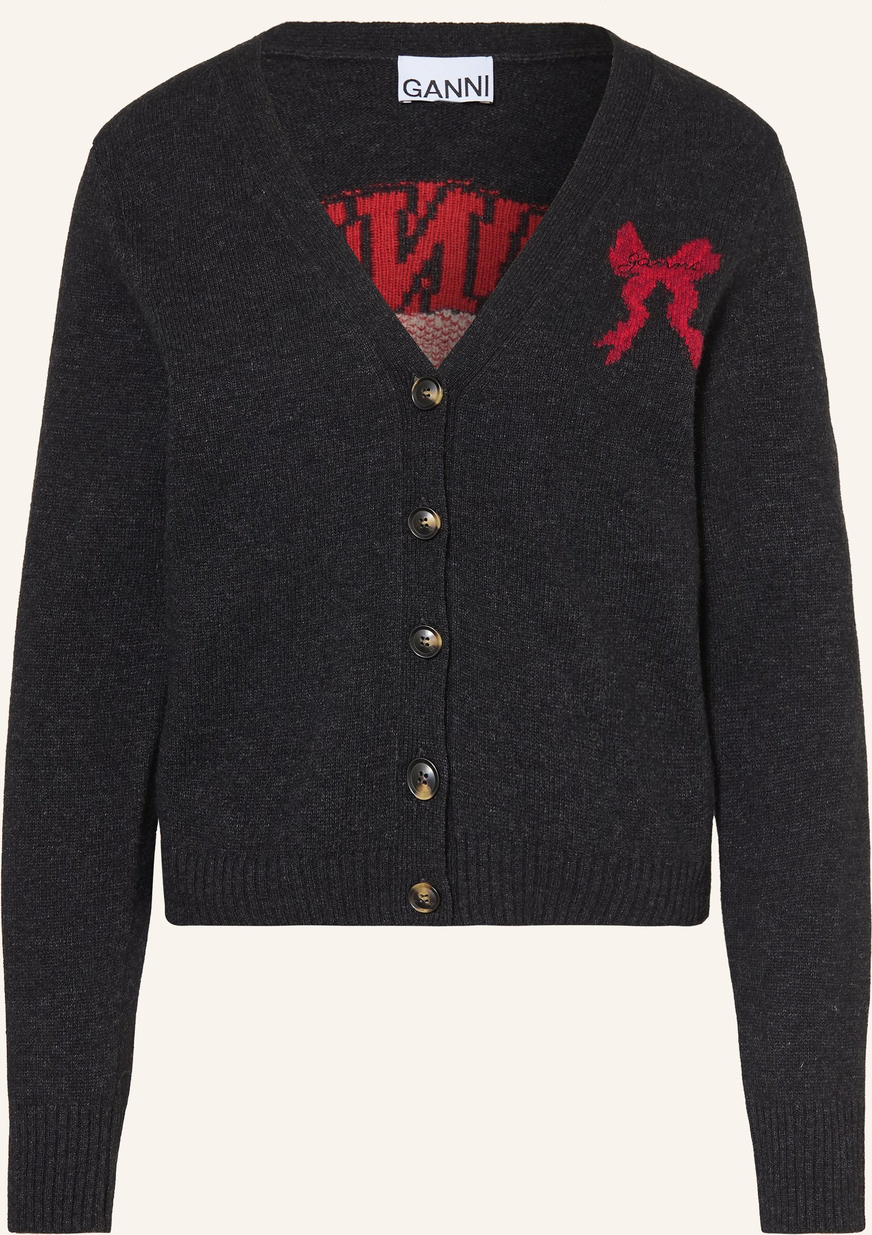 Ganni Strickjacke schwarz