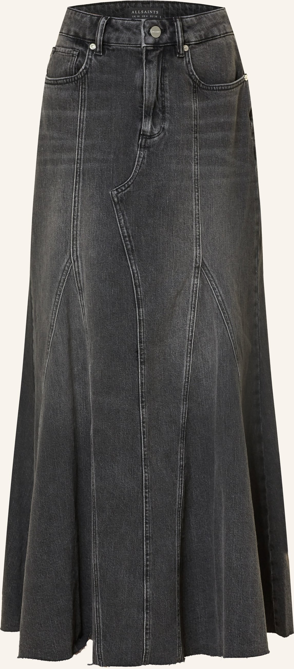 Allsaints Jeansrock Alma schwarz