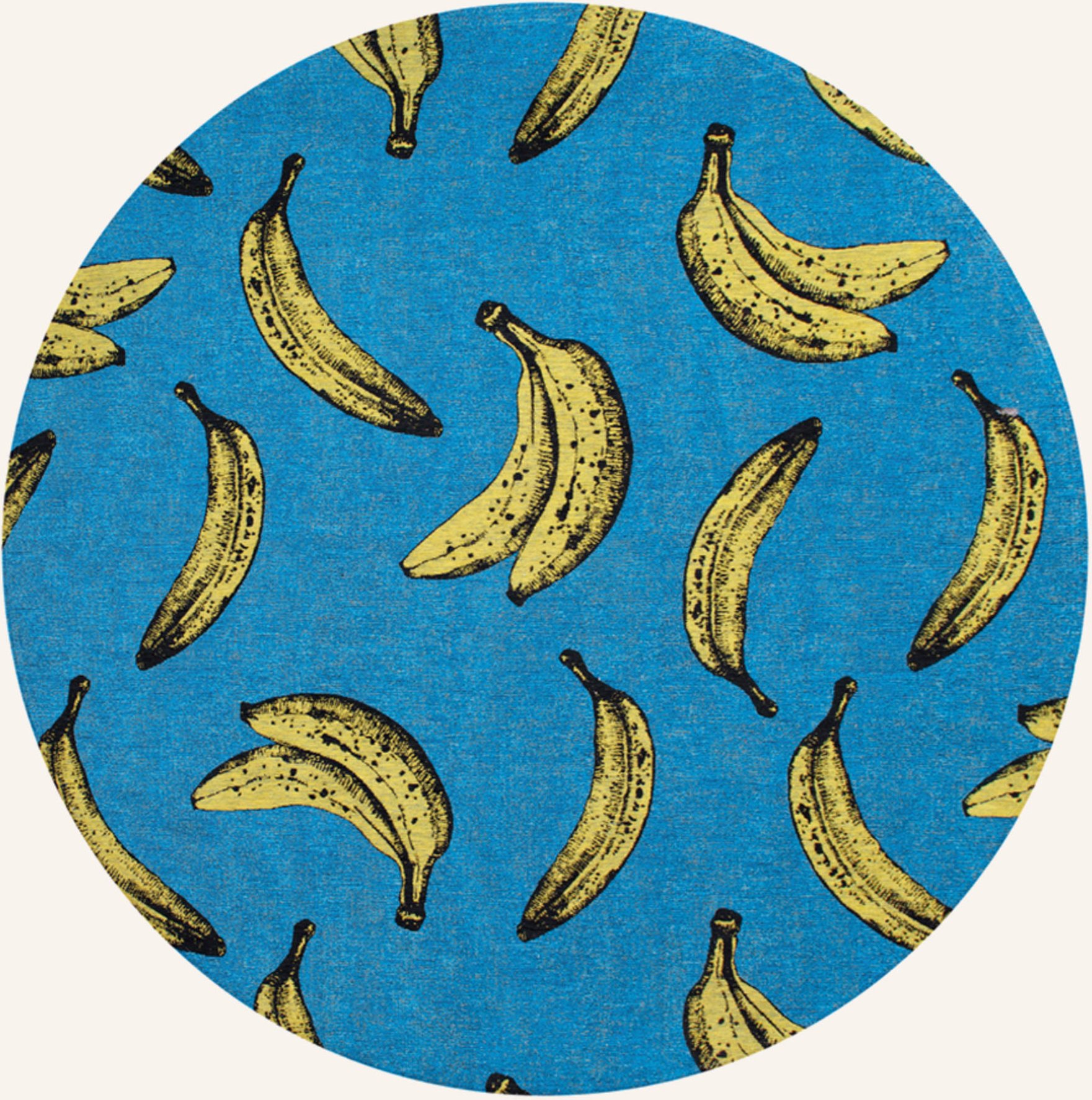 Louis De Poortere Teppich Pop Banana blau