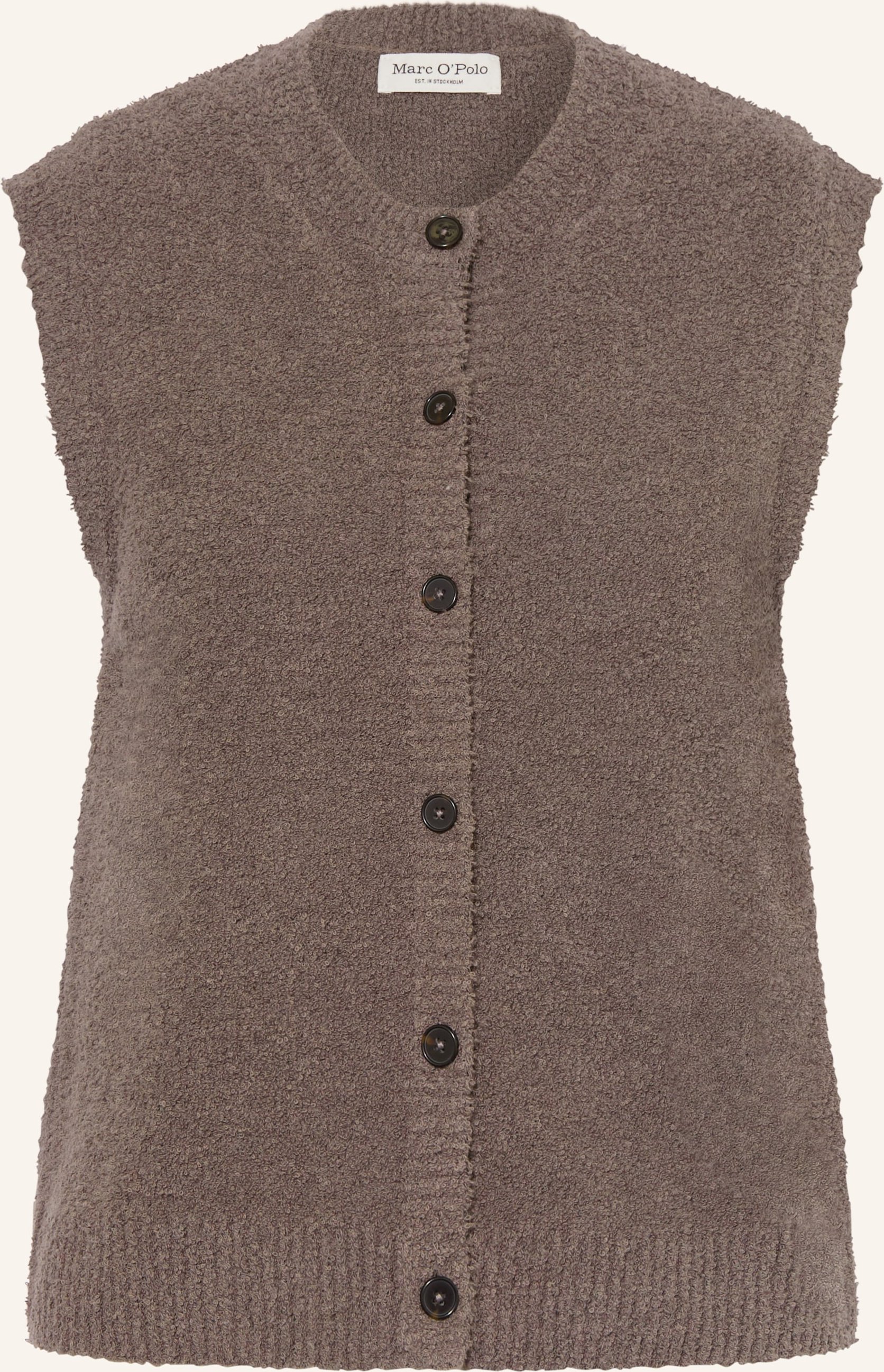 Marc O'polo Strickweste Aus Bouclé braun