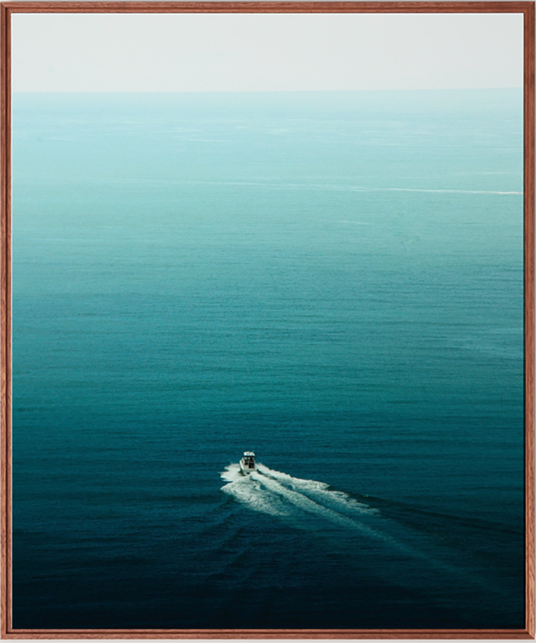 Jacob Baden Wandbild Tiefes Segeln Mit Rahmen braun