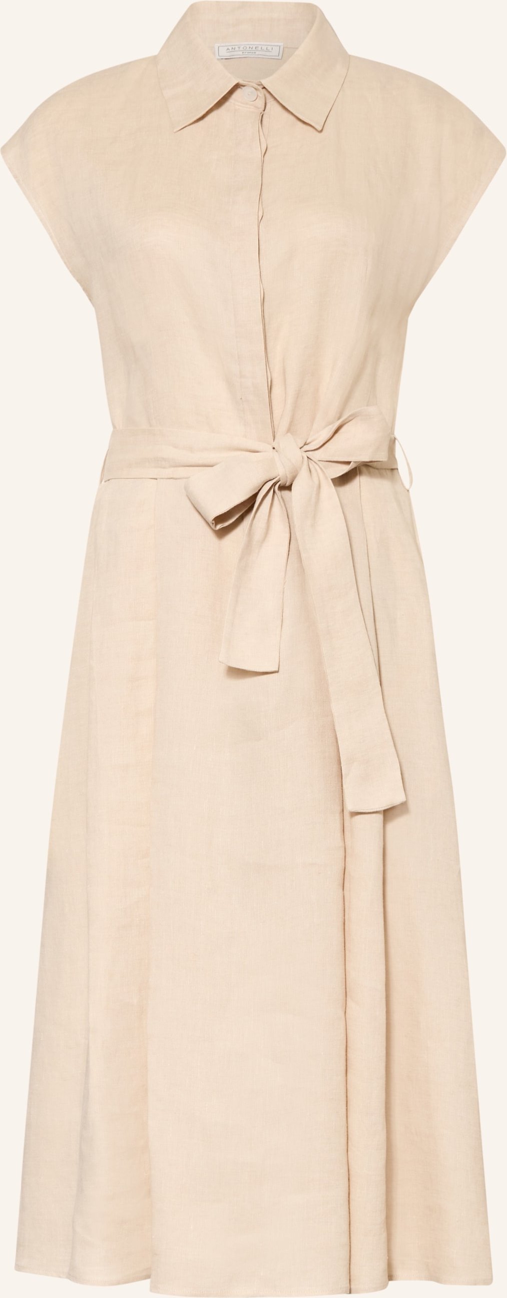 Antonelli Firenze Hemdblusenkleid Linda Aus Leinen beige