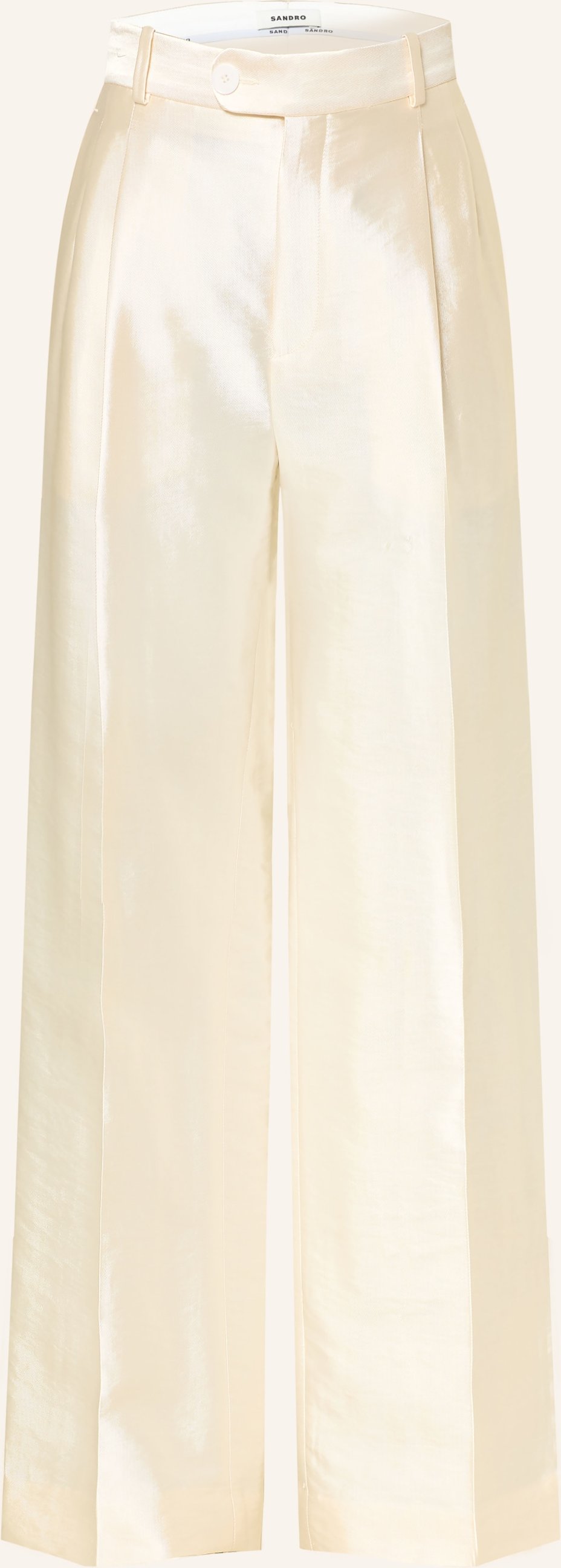 Sandro Marlenehose Aus Satin beige