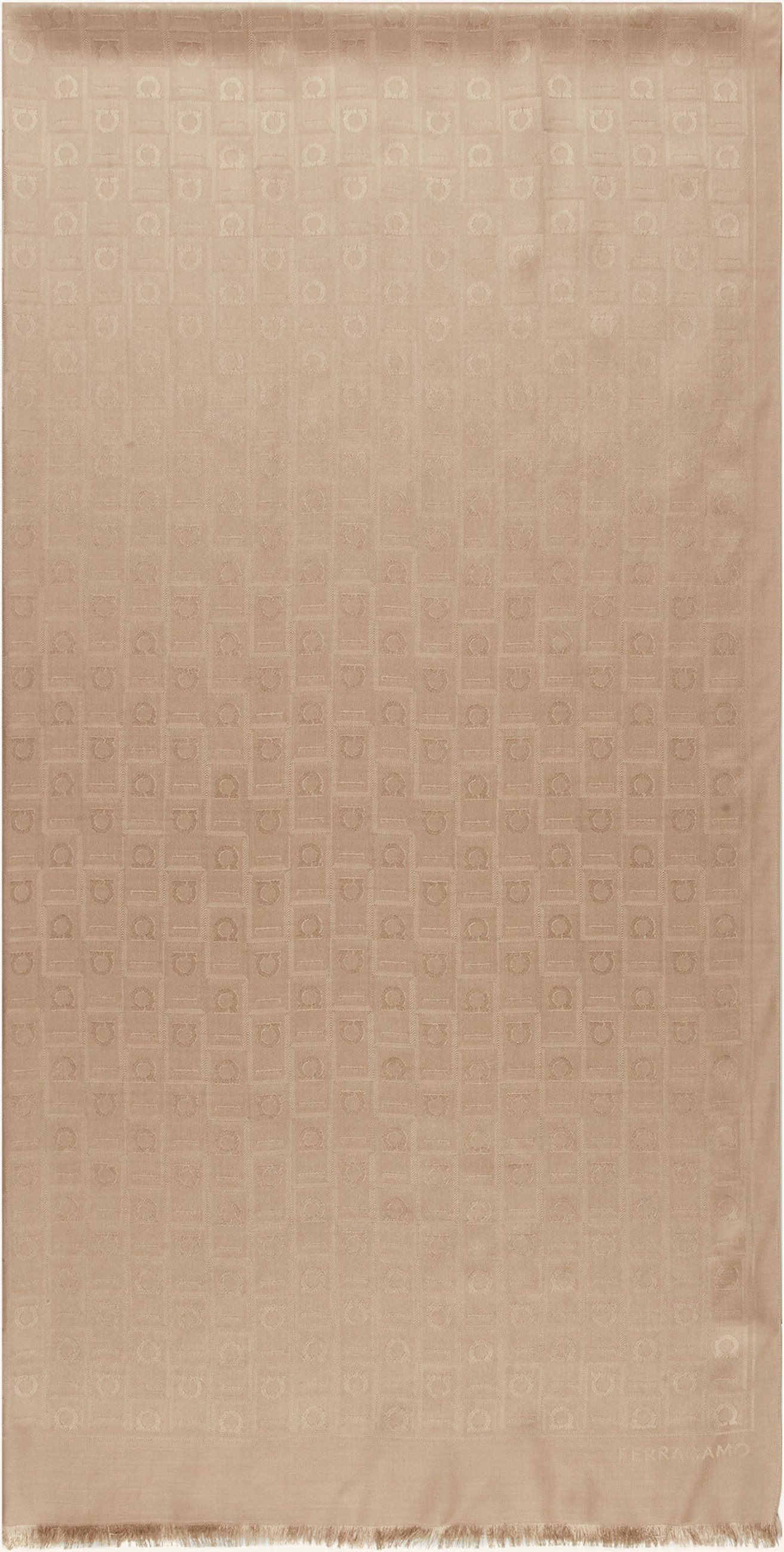 Ferragamo Seidenschal Monogram braun
