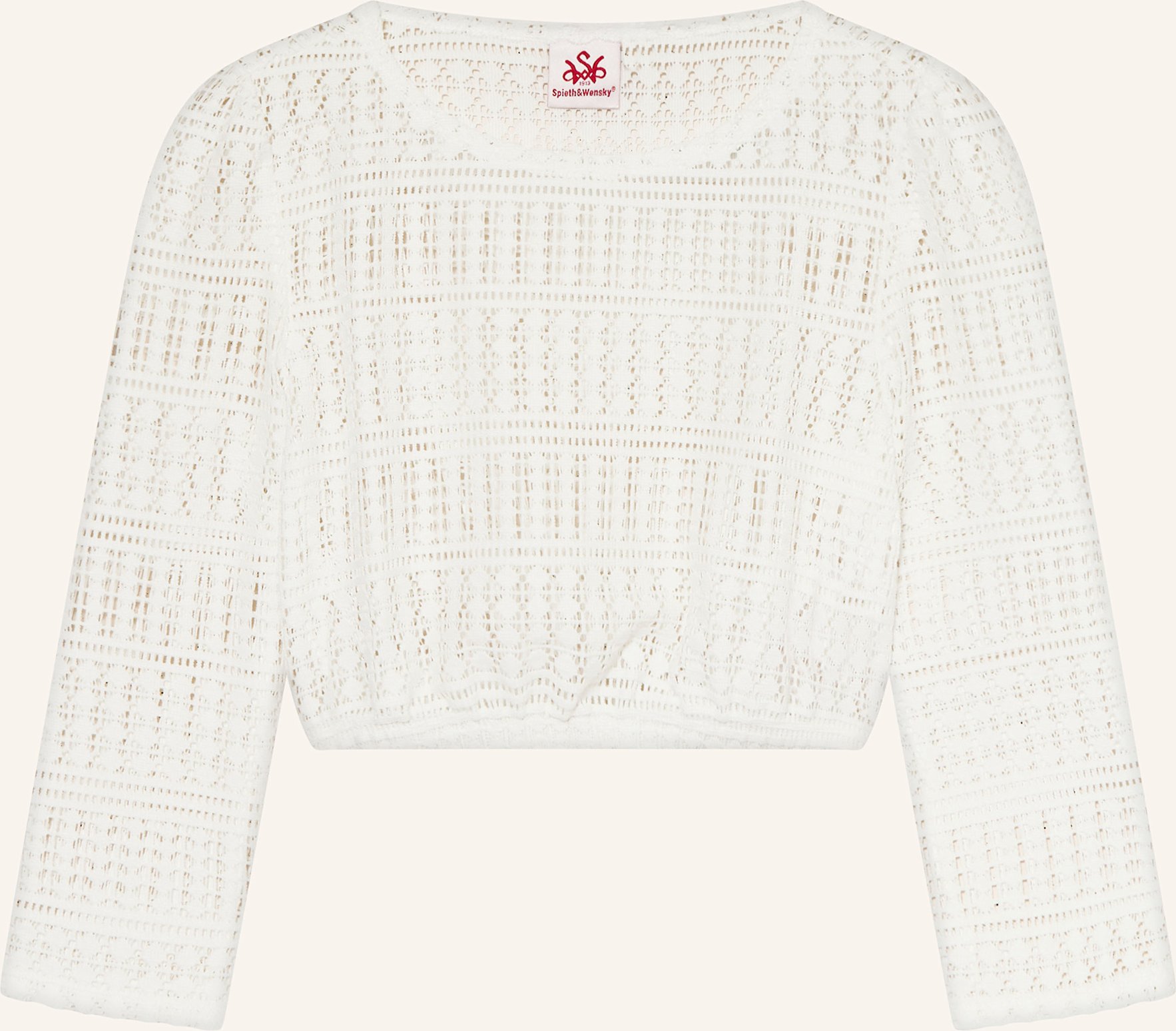 Spieth & Wensky Dirndlbluse Elster Aus Spitze weiss