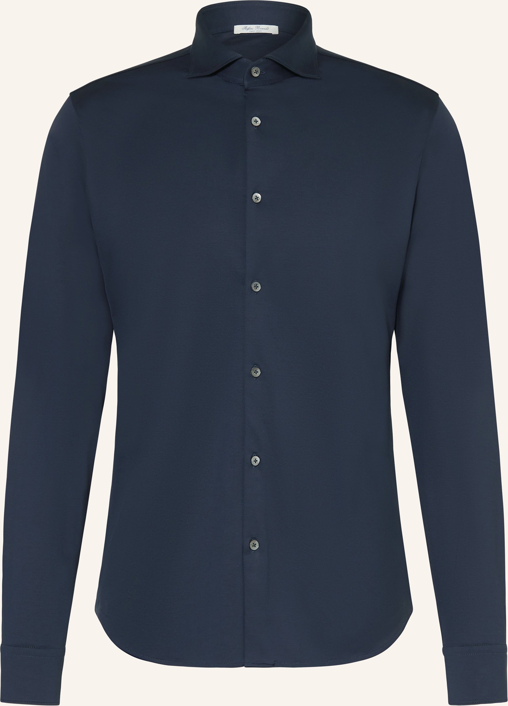 Stefan Brandt Jerseyhemd Slim Fit blau