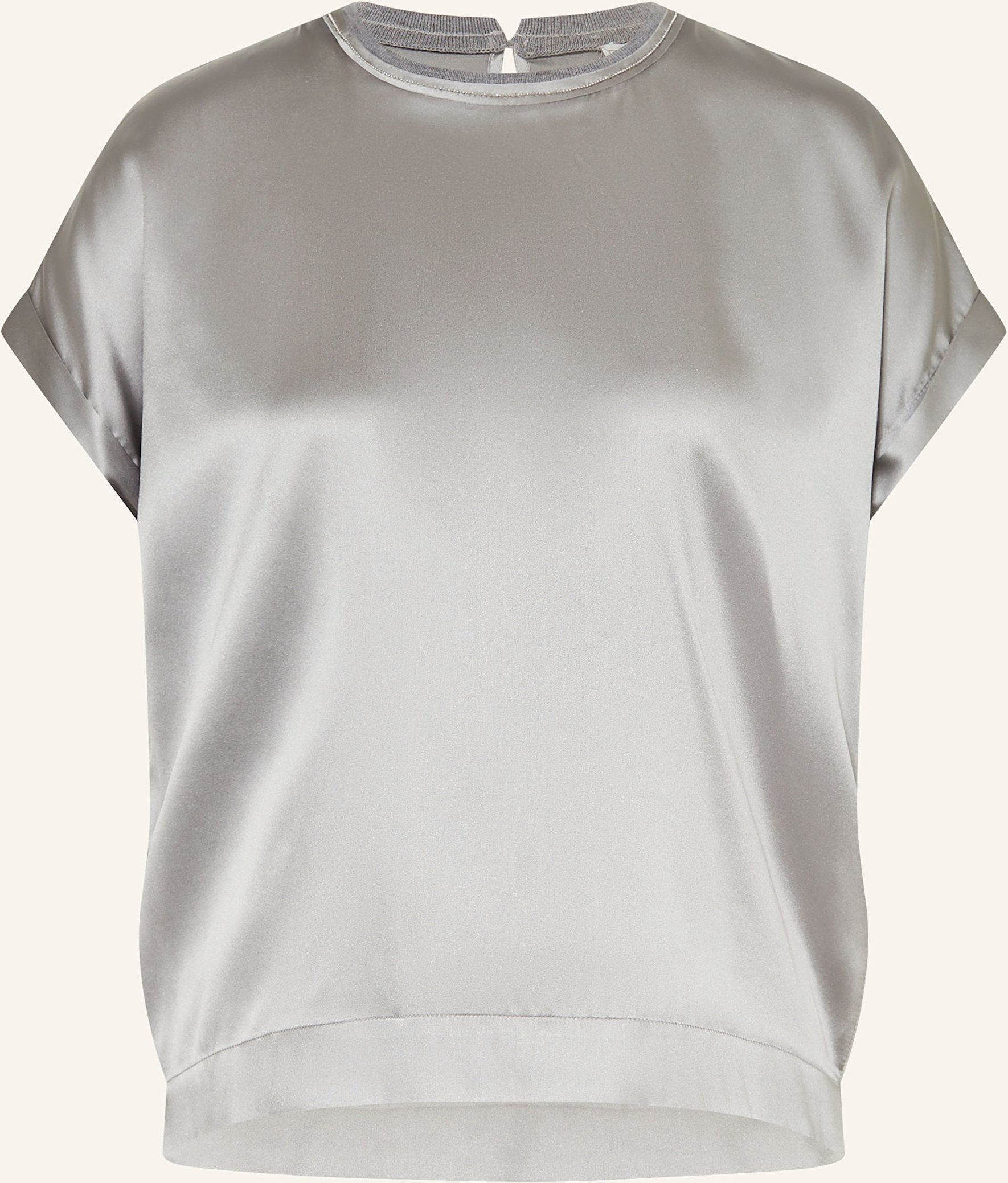 Peserico Blusentop Aus Seide grau