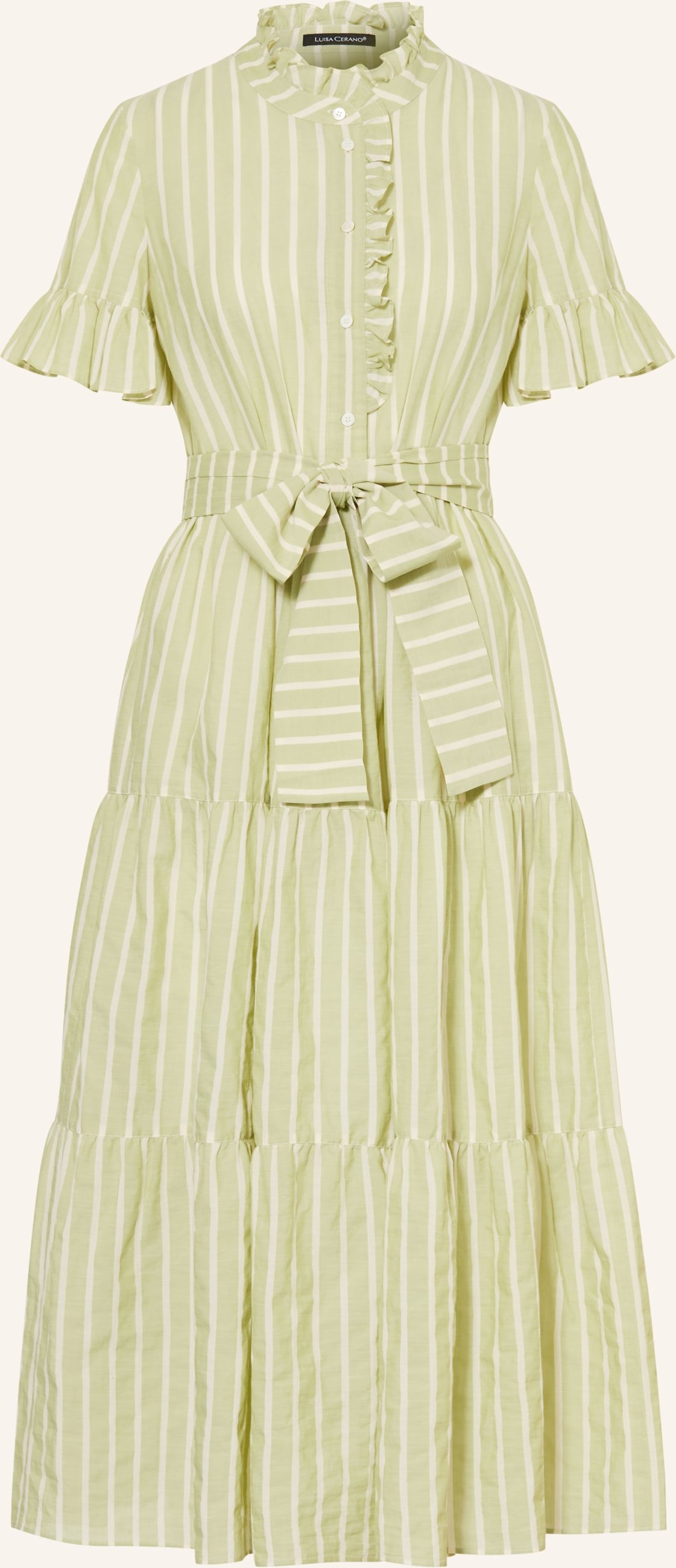 Luisa Cerano Kleid Mit Rüschen gruen